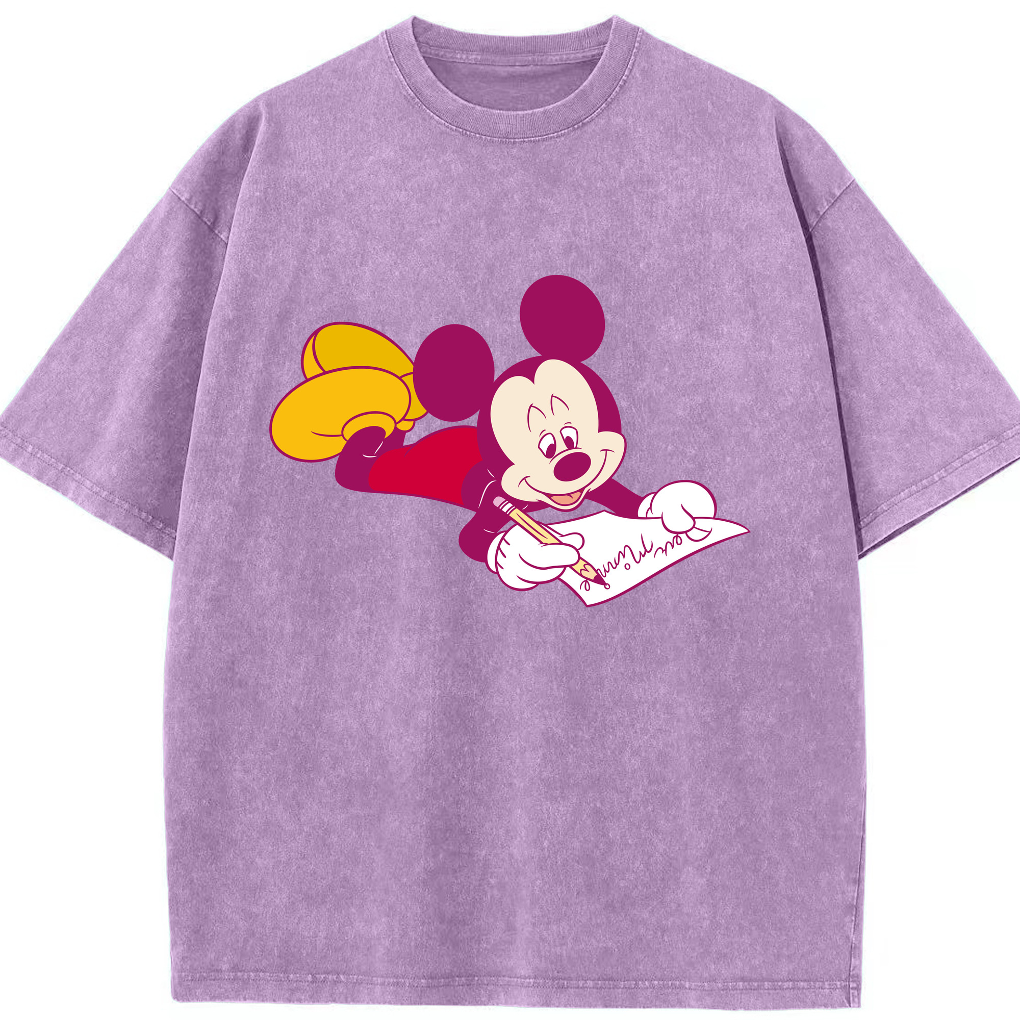 （画像用） ミッキーマウス Mickey Mouse 綿100% ヴィンテージ風 半袖Tシャツ（フロントプリント）