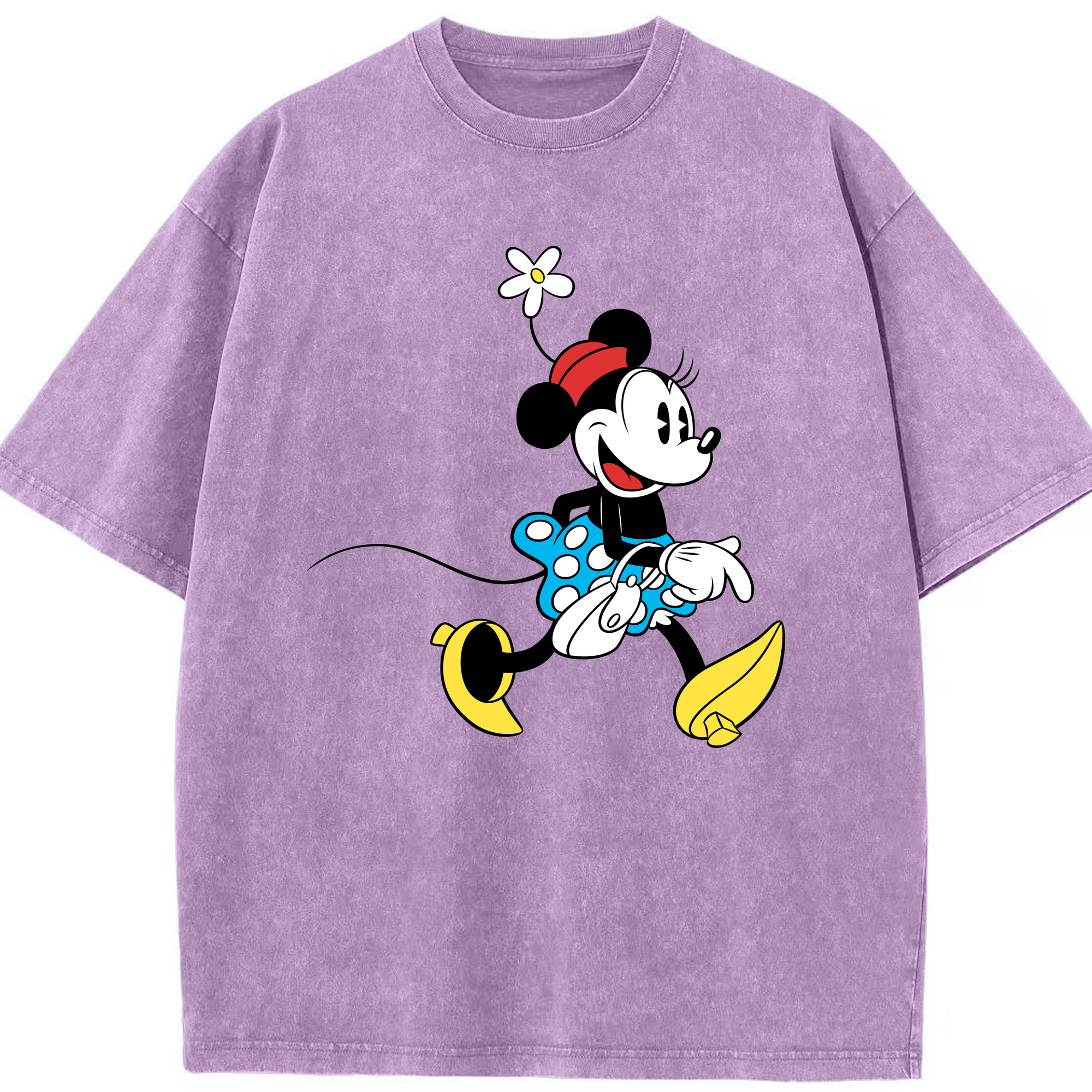 （画像用） ミッキーマウス Mickey Mouse 綿100% ヴィンテージ風 半袖Tシャツ（フロントプリント）