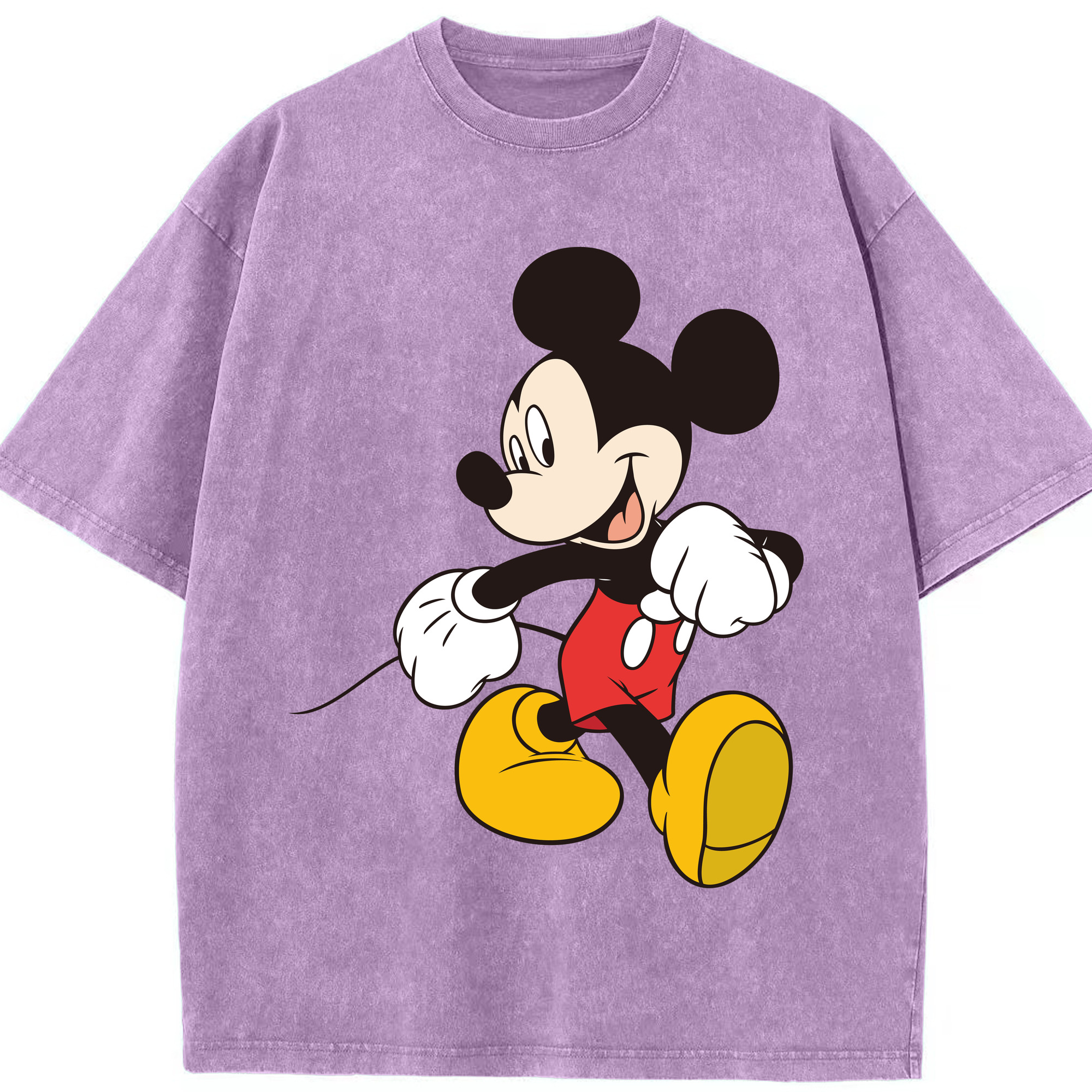 （画像用） ミッキーマウス Mickey Mouse 綿100% ヴィンテージ風 半袖Tシャツ（フロントプリント）