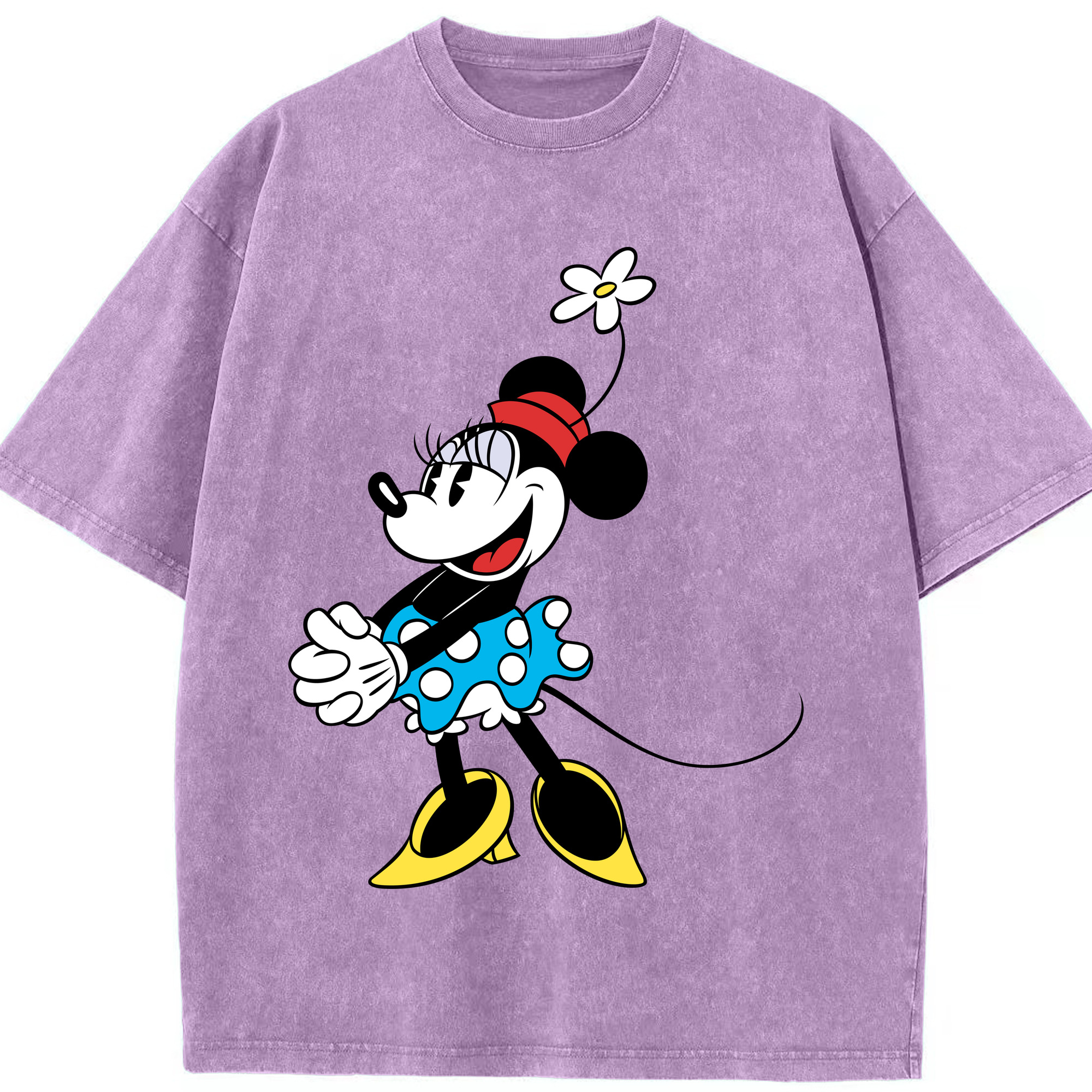 （画像用） ミッキーマウス Mickey Mouse 綿100% ヴィンテージ風 半袖Tシャツ（フロントプリント）