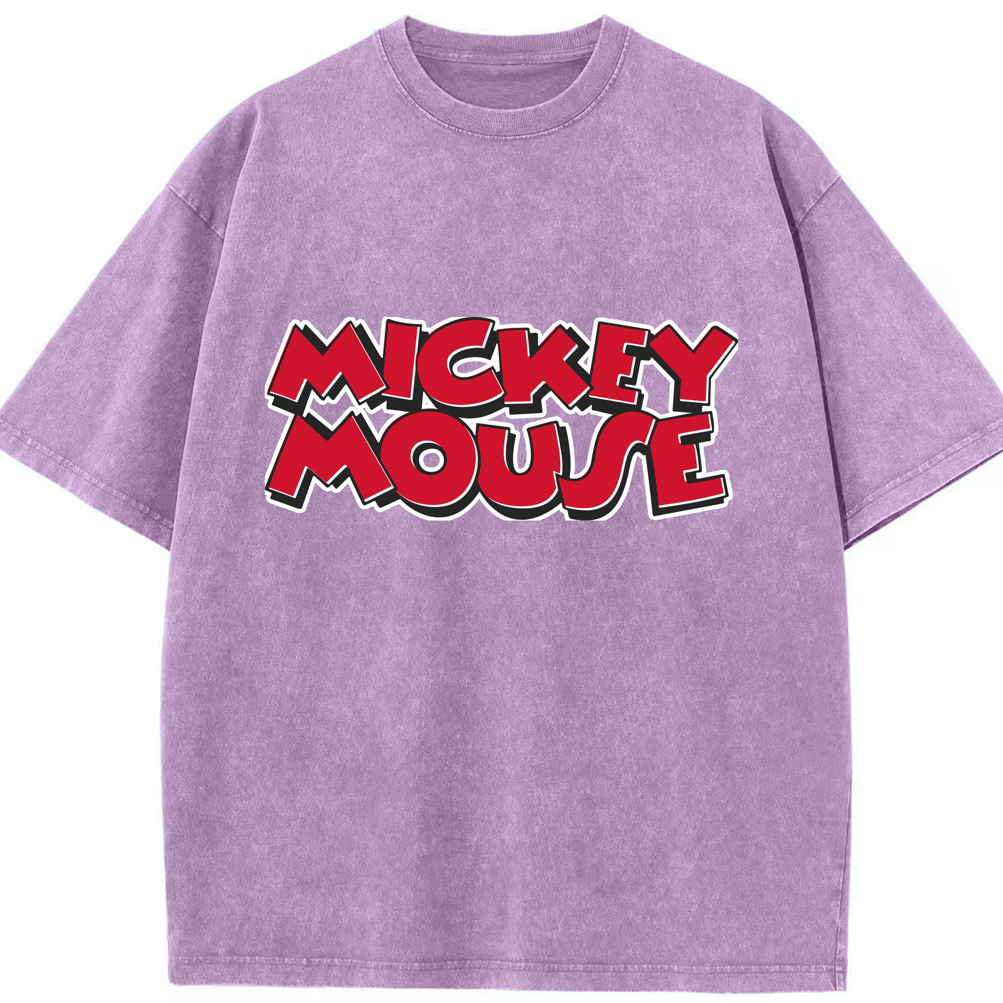（画像用） ミッキーマウス Mickey Mouse 綿100% ヴィンテージ風 半袖Tシャツ（フロントプリント）