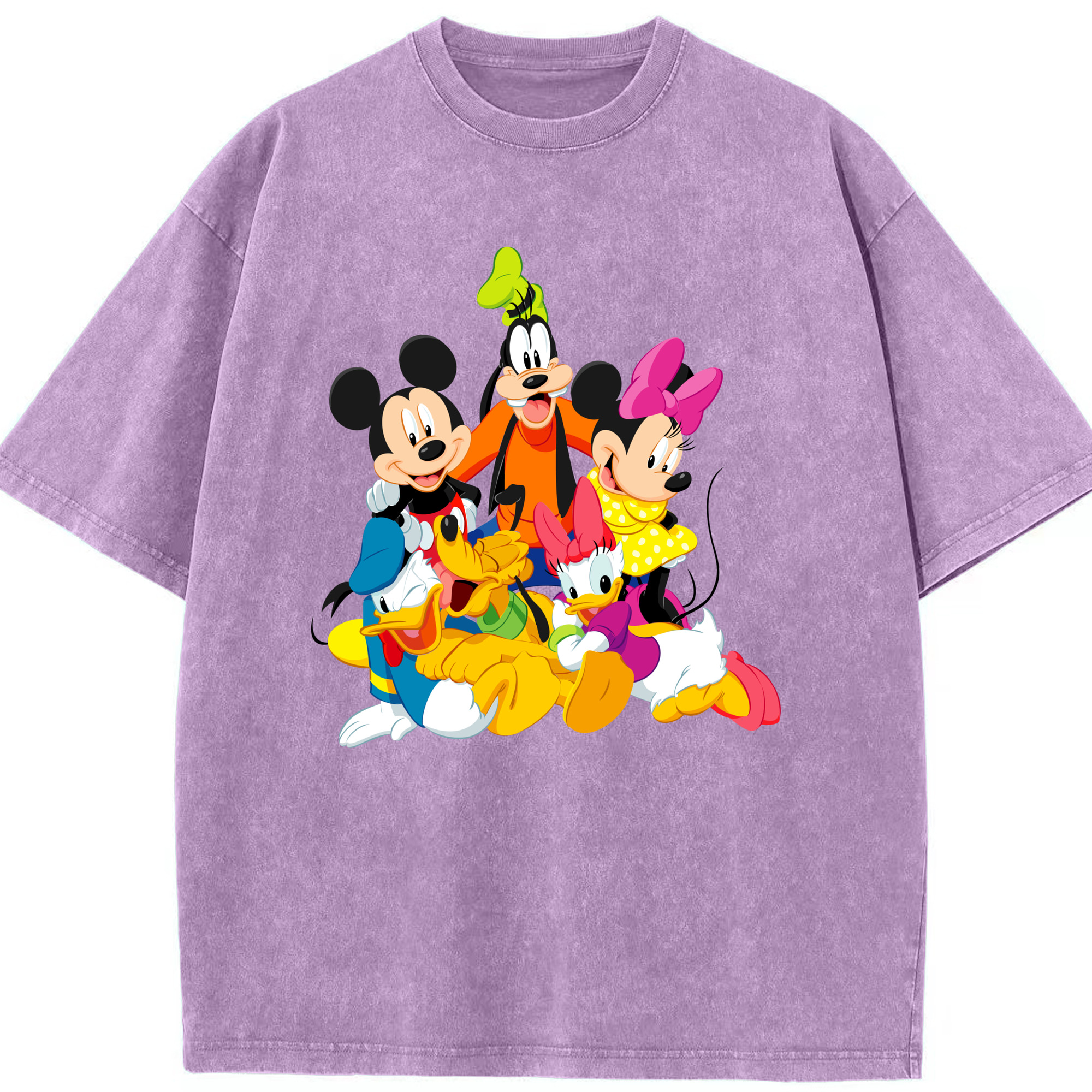 （画像用） ミッキーマウス Mickey Mouse 綿100% ヴィンテージ風 半袖Tシャツ（フロントプリント）
