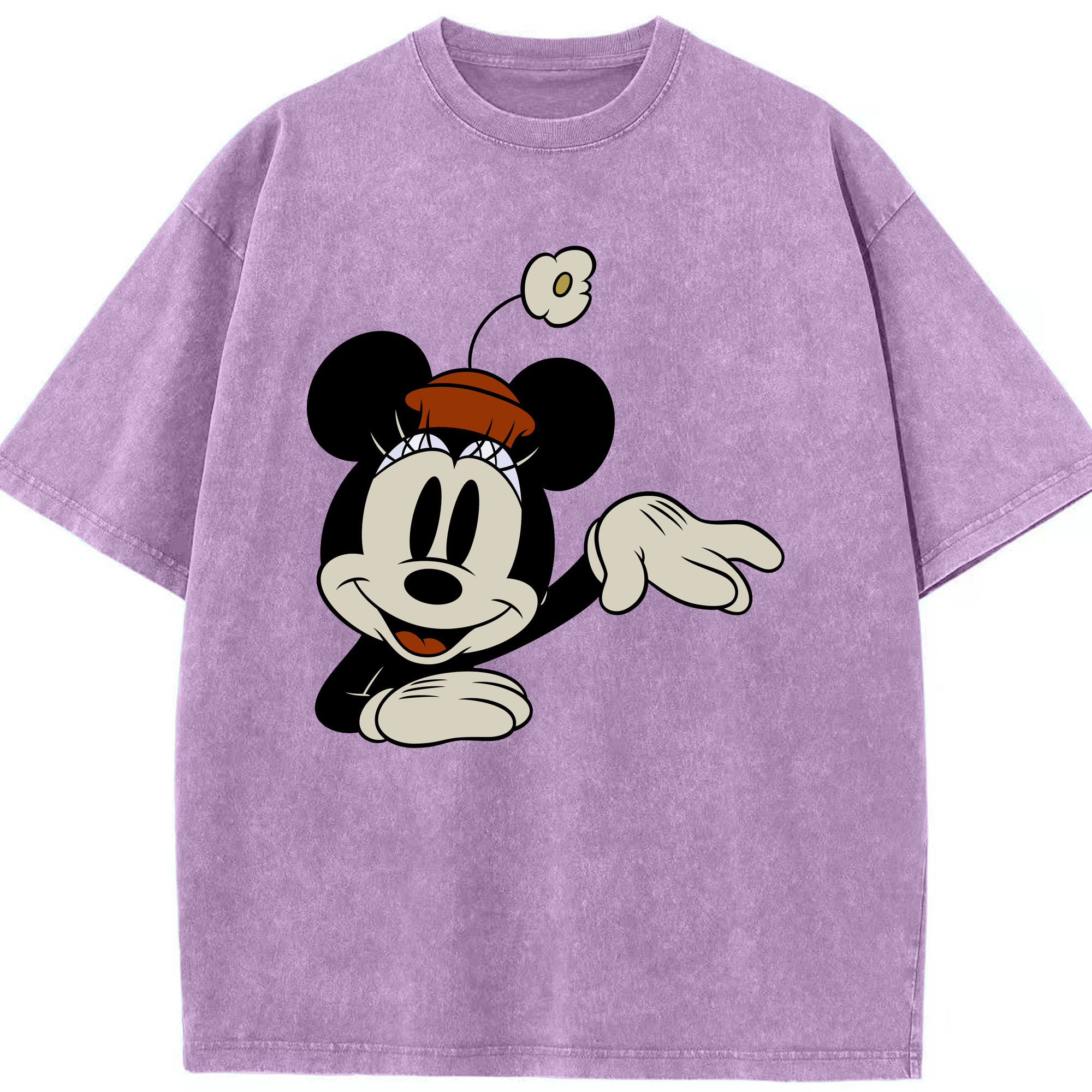 （画像用） ミッキーマウス Mickey Mouse 綿100% ヴィンテージ風 半袖Tシャツ（フロントプリント）