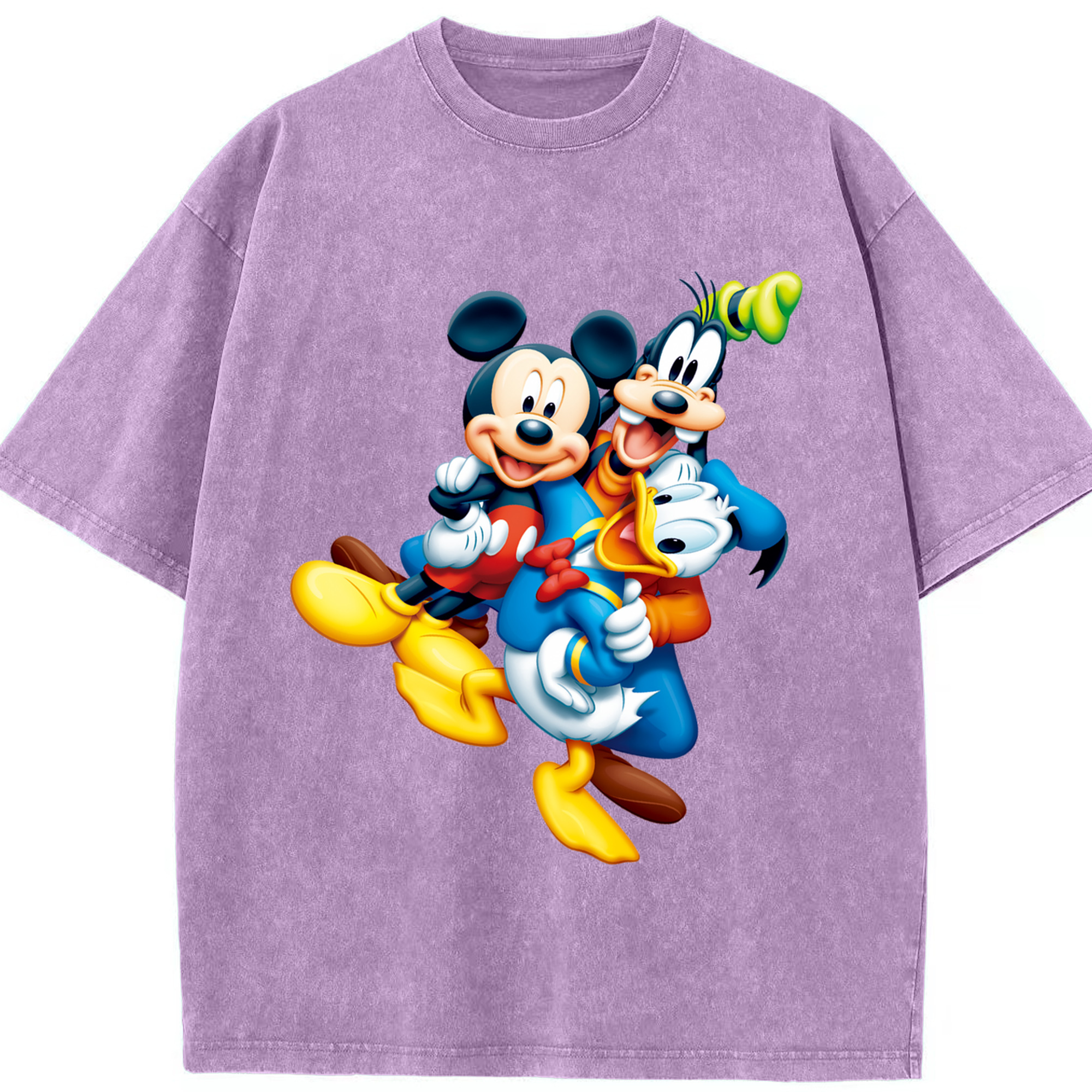 （画像用） ミッキーマウス Mickey Mouse 綿100% ヴィンテージ風 半袖Tシャツ（フロントプリント）