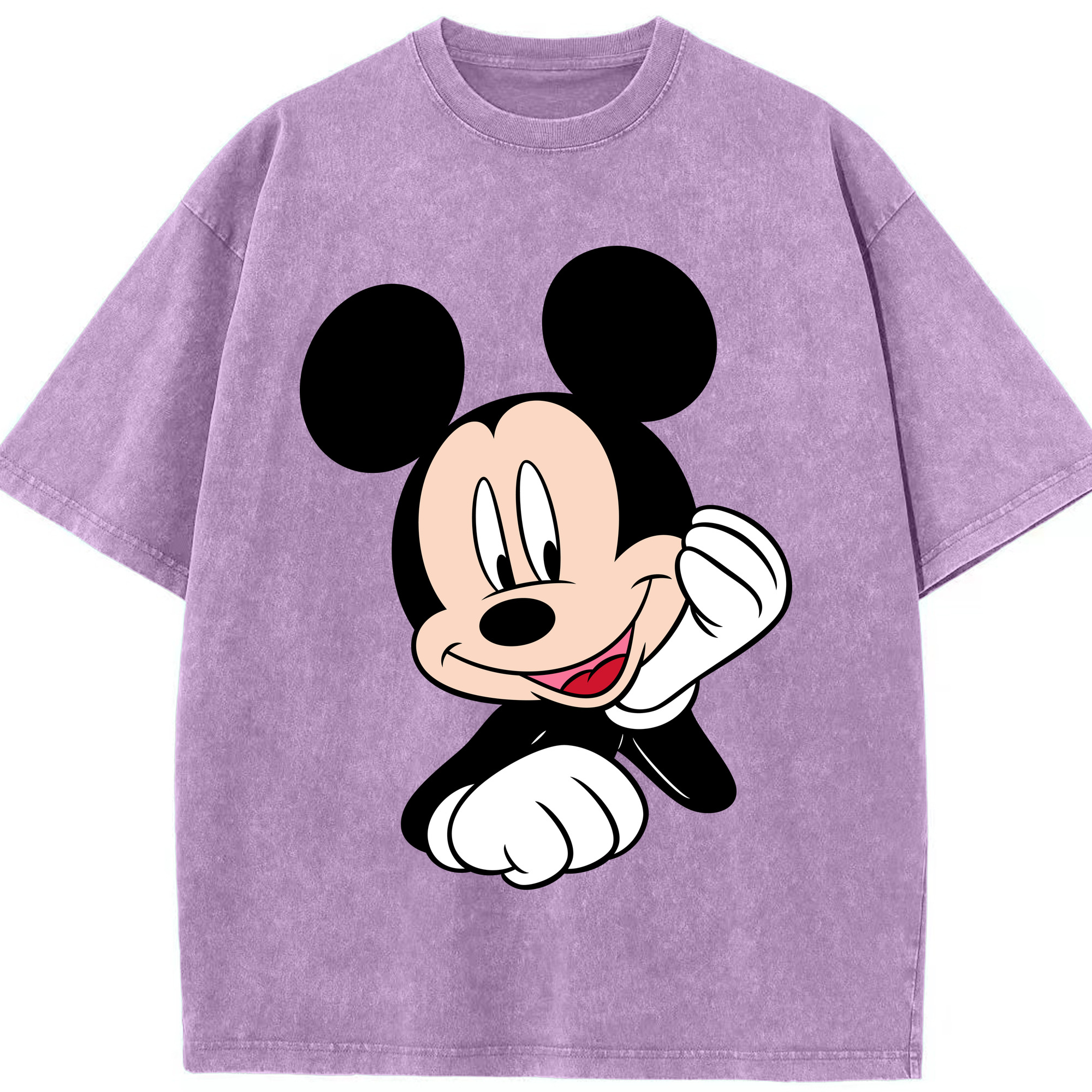 （画像用） ミッキーマウス Mickey Mouse 綿100% ヴィンテージ風 半袖Tシャツ（フロントプリント）