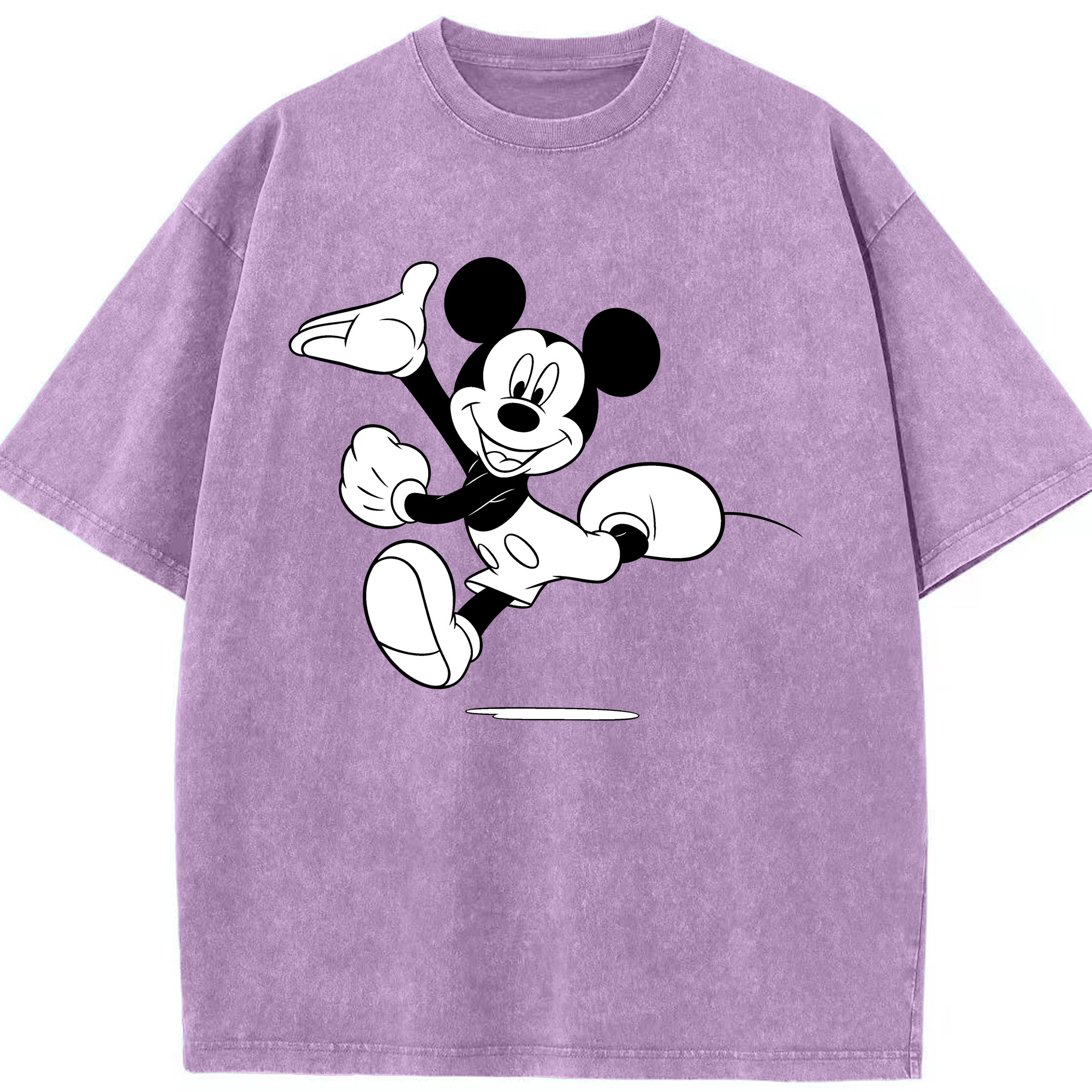 （画像用） ミッキーマウス Mickey Mouse 綿100% ヴィンテージ風 半袖Tシャツ（フロントプリント）