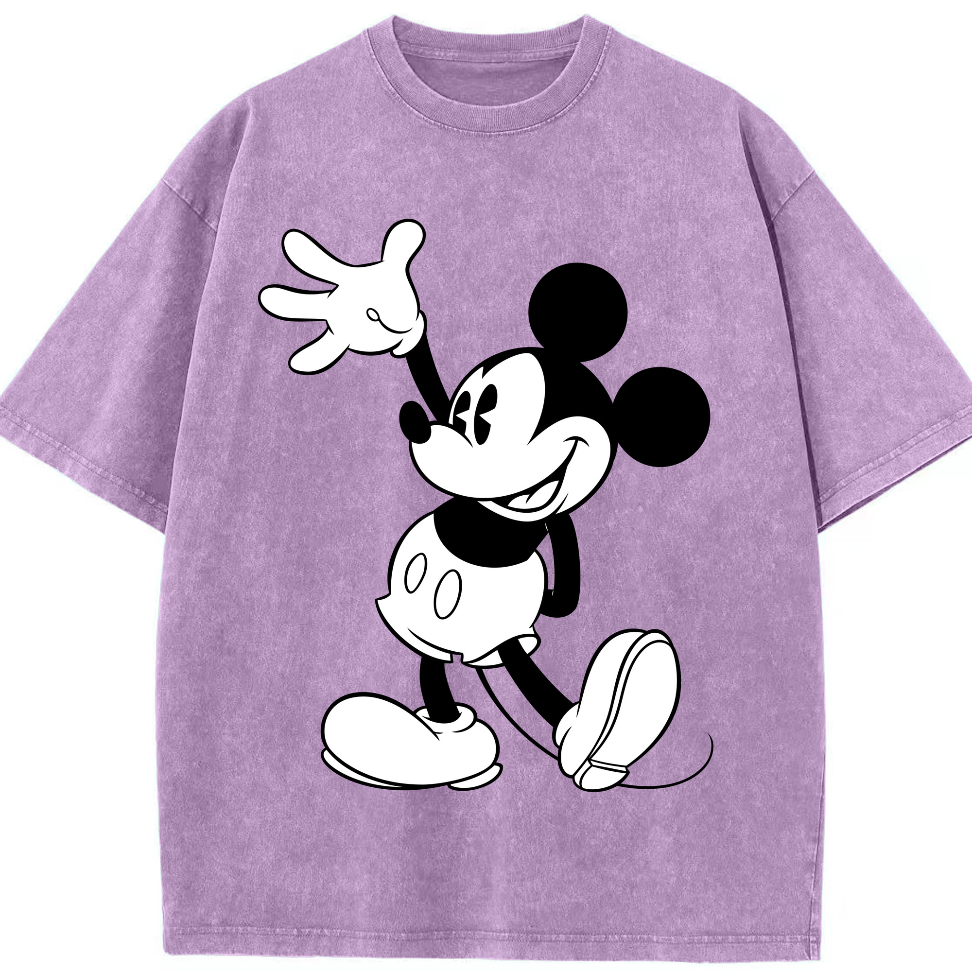（画像用） ミッキーマウス Mickey Mouse 綿100% ヴィンテージ風 半袖Tシャツ（フロントプリント）
