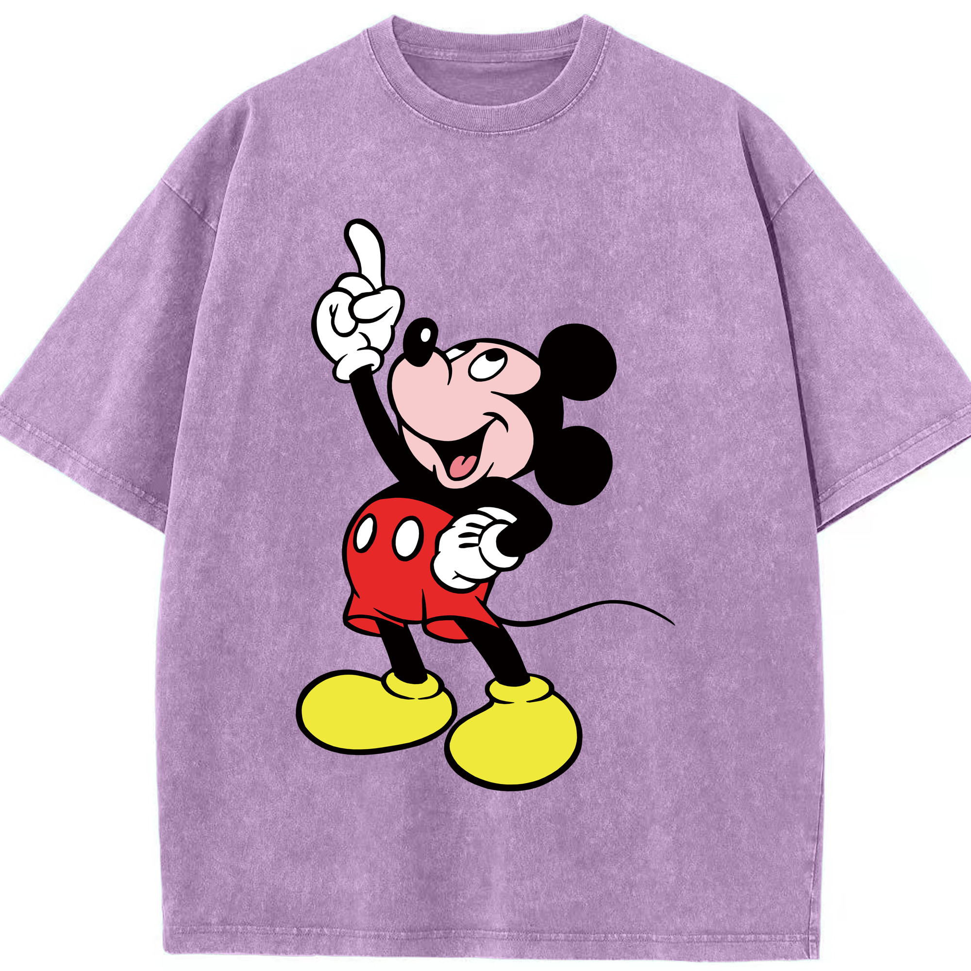 （画像用） ミッキーマウス Mickey Mouse 綿100% ヴィンテージ風 半袖Tシャツ（フロントプリント）