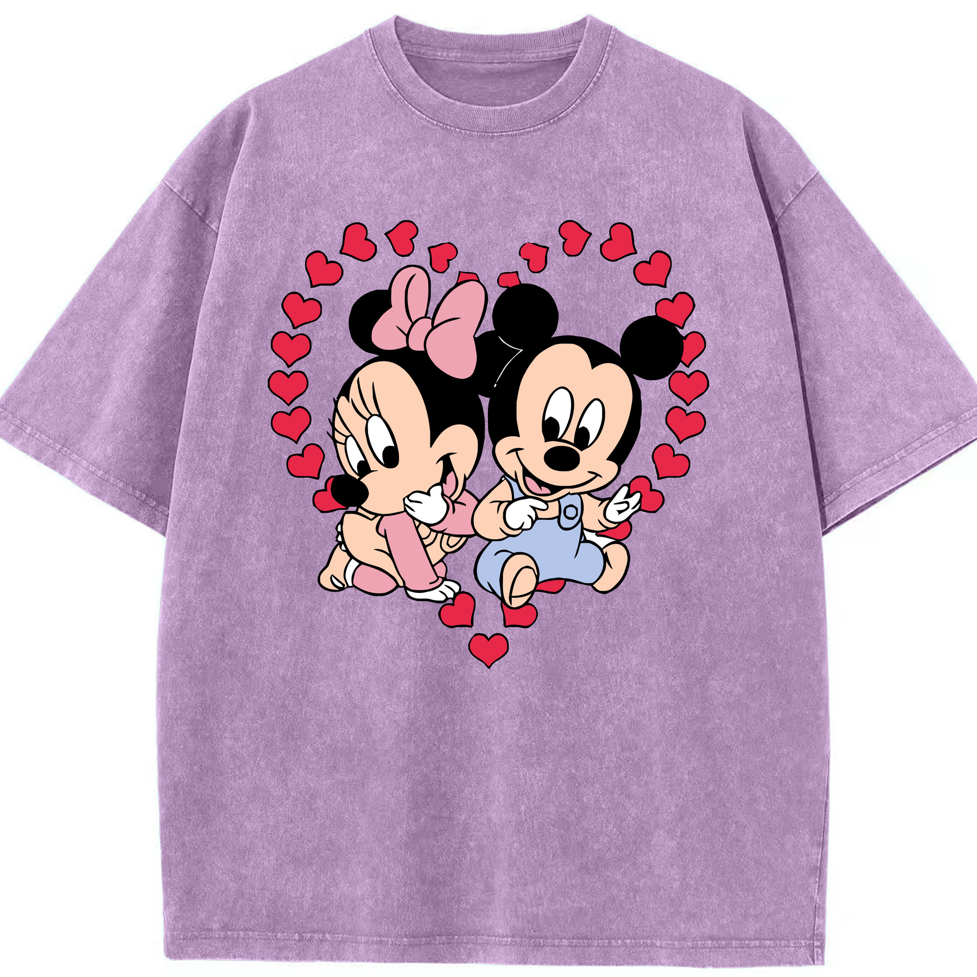 （画像用） ミッキーマウス Mickey Mouse 綿100% ヴィンテージ風 半袖Tシャツ（フロントプリント）