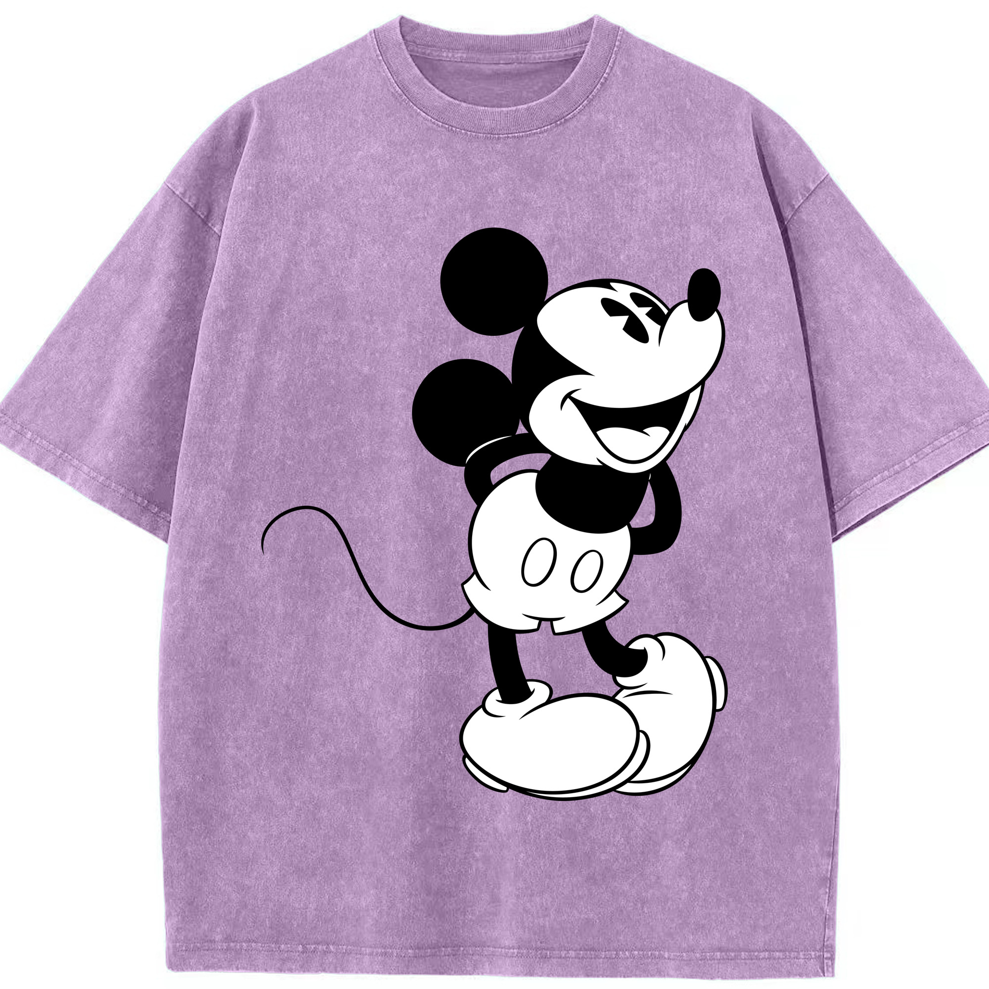 （画像用） ミッキーマウス Mickey Mouse 綿100% ヴィンテージ風 半袖Tシャツ（フロントプリント）