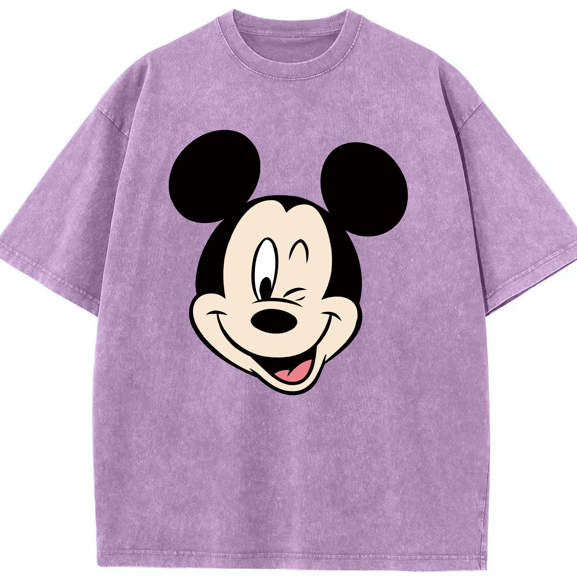 （画像用） ミッキーマウス Mickey Mouse 綿100% ヴィンテージ風 半袖Tシャツ（フロントプリント）