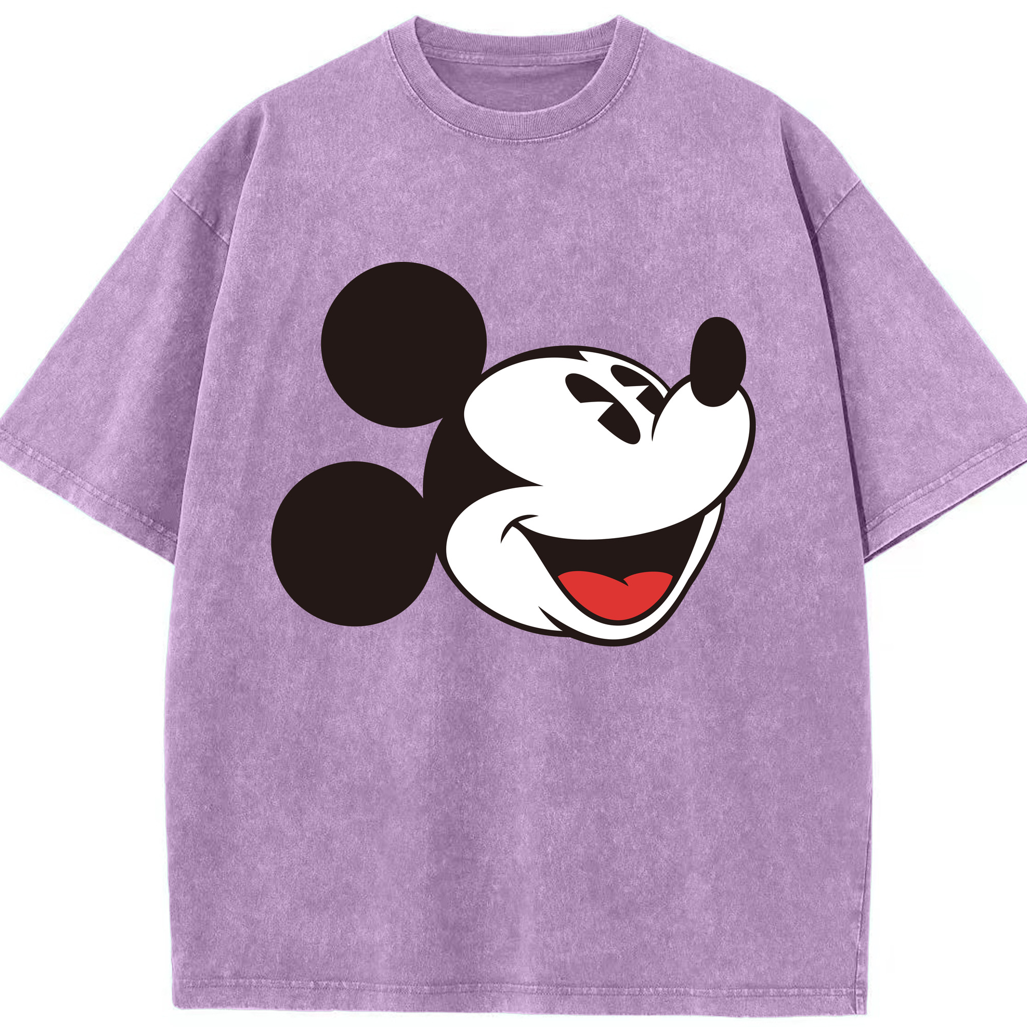 （画像用） ミッキーマウス Mickey Mouse 綿100% ヴィンテージ風 半袖Tシャツ（フロントプリント）