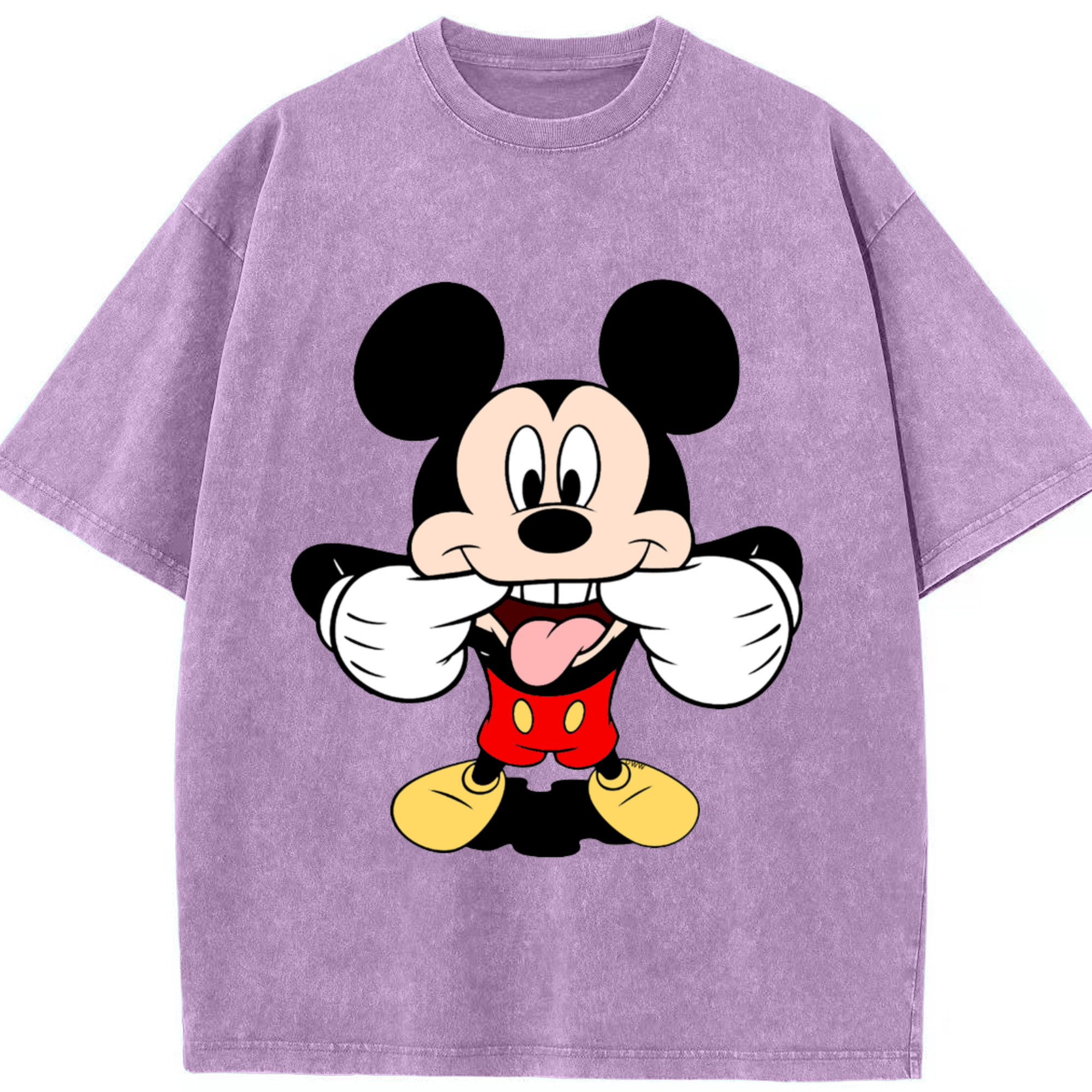 （画像用） ミッキーマウス Mickey Mouse 綿100% ヴィンテージ風 半袖Tシャツ（フロントプリント）