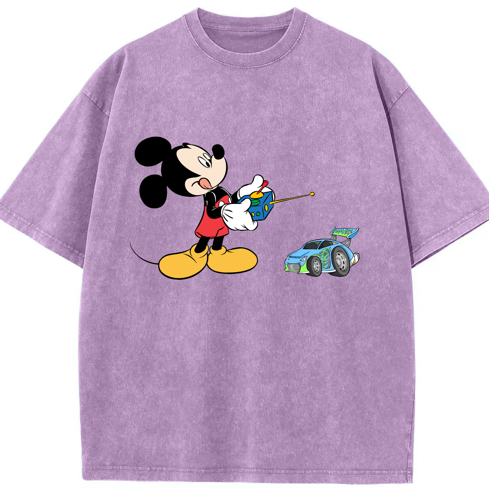 （画像用） ミッキーマウス Mickey Mouse 綿100% ヴィンテージ風 半袖Tシャツ（フロントプリント）