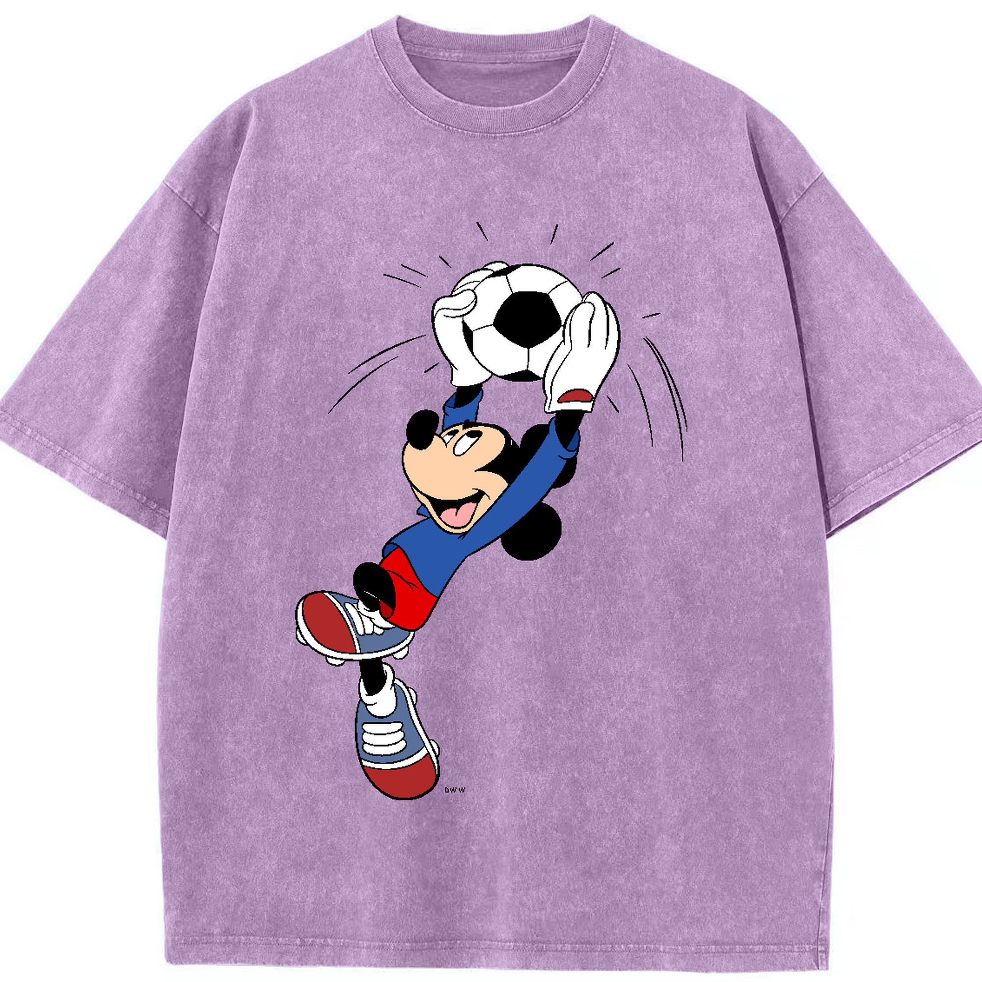 （画像用） ミッキーマウス Mickey Mouse 綿100% ヴィンテージ風 半袖Tシャツ（フロントプリント）