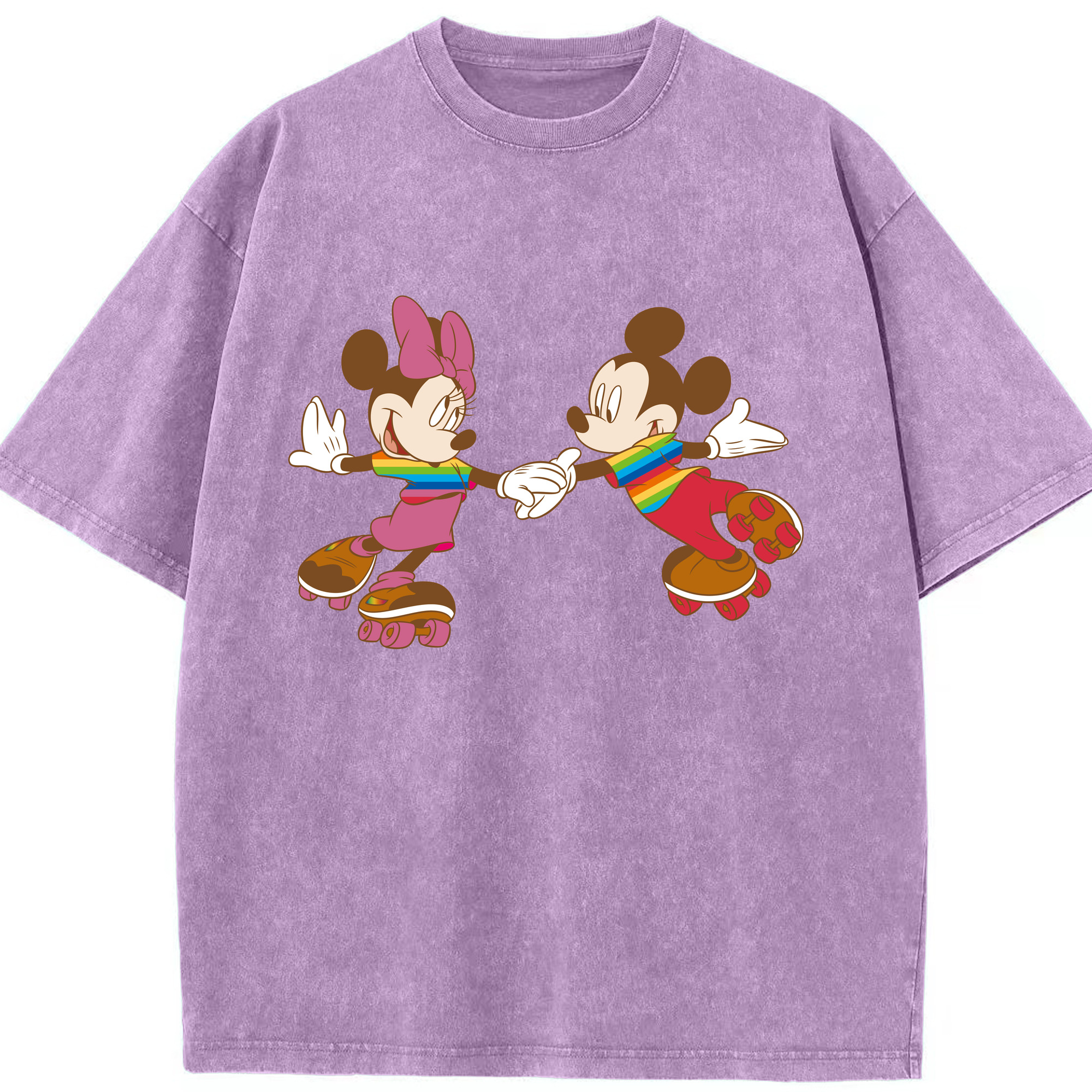 （画像用） ミッキーマウス Mickey Mouse 綿100% ヴィンテージ風 半袖Tシャツ（フロントプリント）