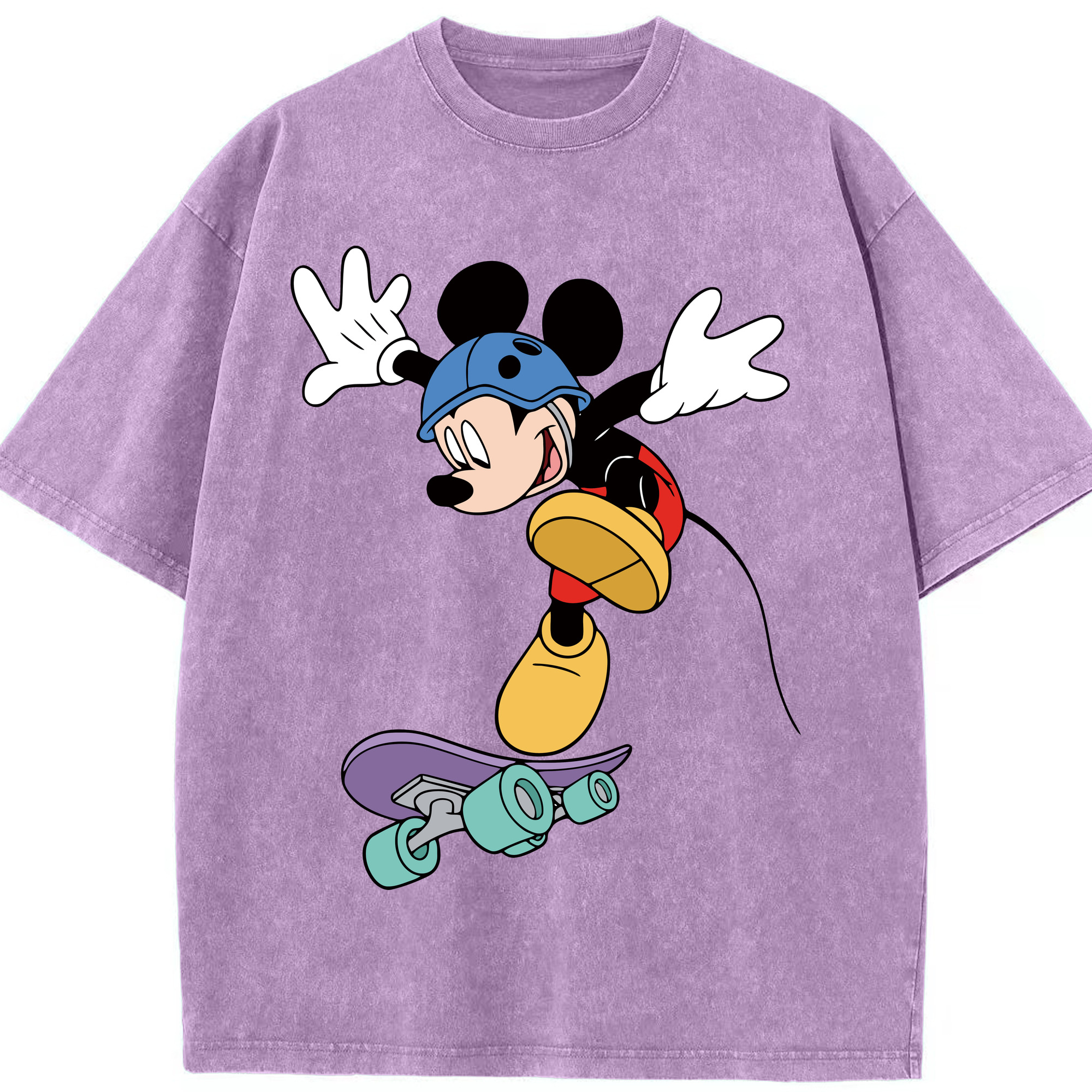 （画像用） ミッキーマウス Mickey Mouse 綿100% ヴィンテージ風 半袖Tシャツ（フロントプリント）