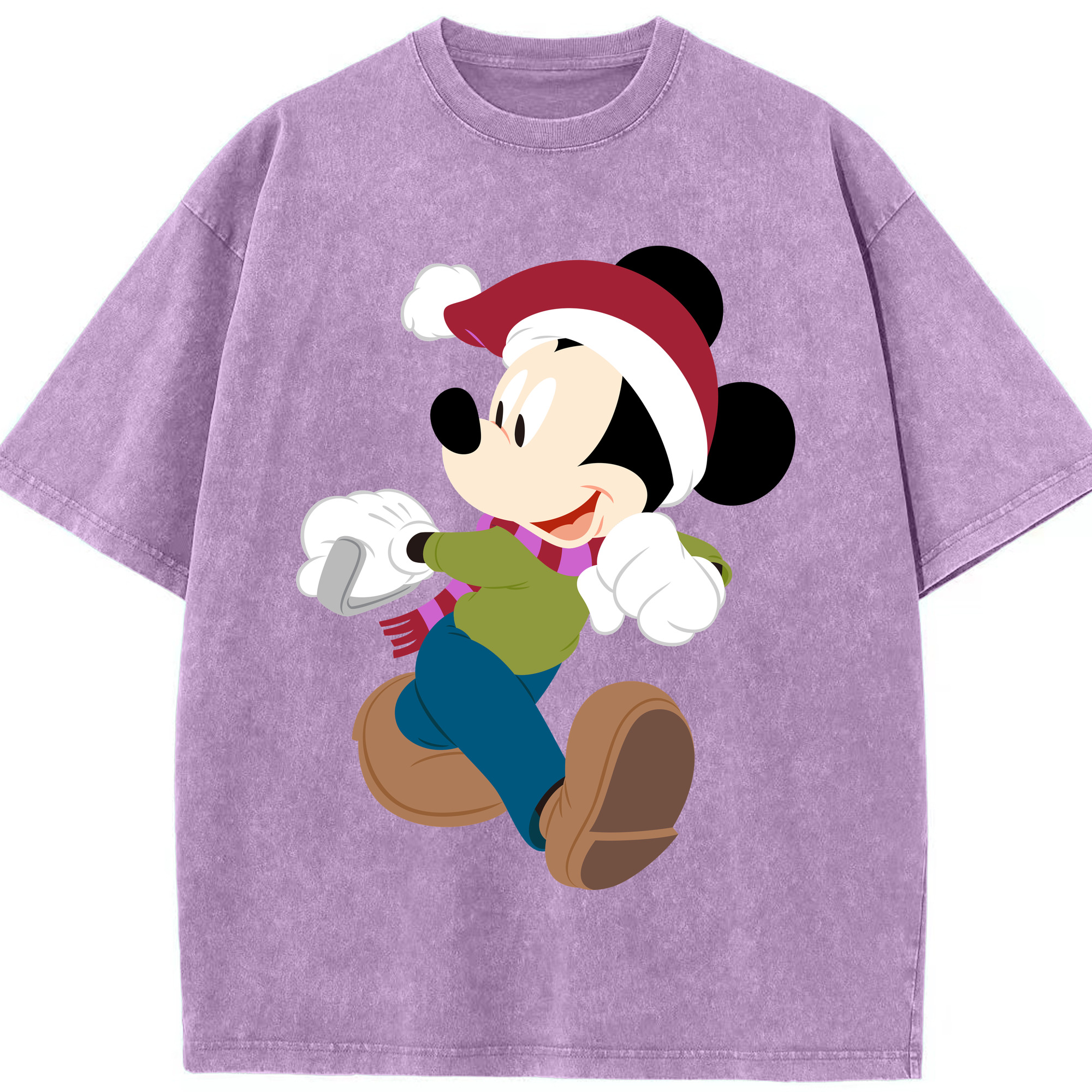 （画像用） ミッキーマウス Mickey Mouse 綿100% ヴィンテージ風 半袖Tシャツ（フロントプリント）