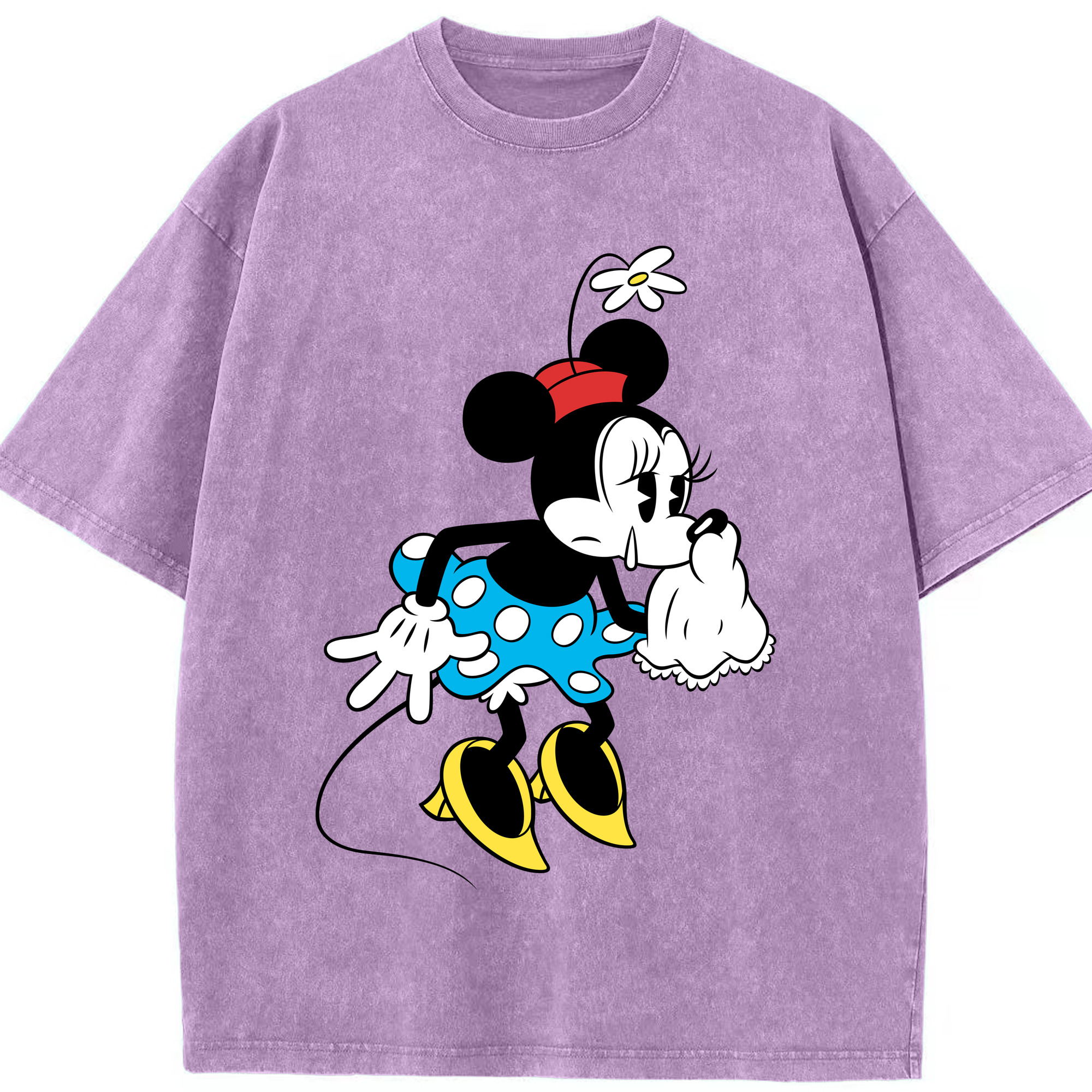 （画像用） ミッキーマウス Mickey Mouse 綿100% ヴィンテージ風 半袖Tシャツ（フロントプリント）