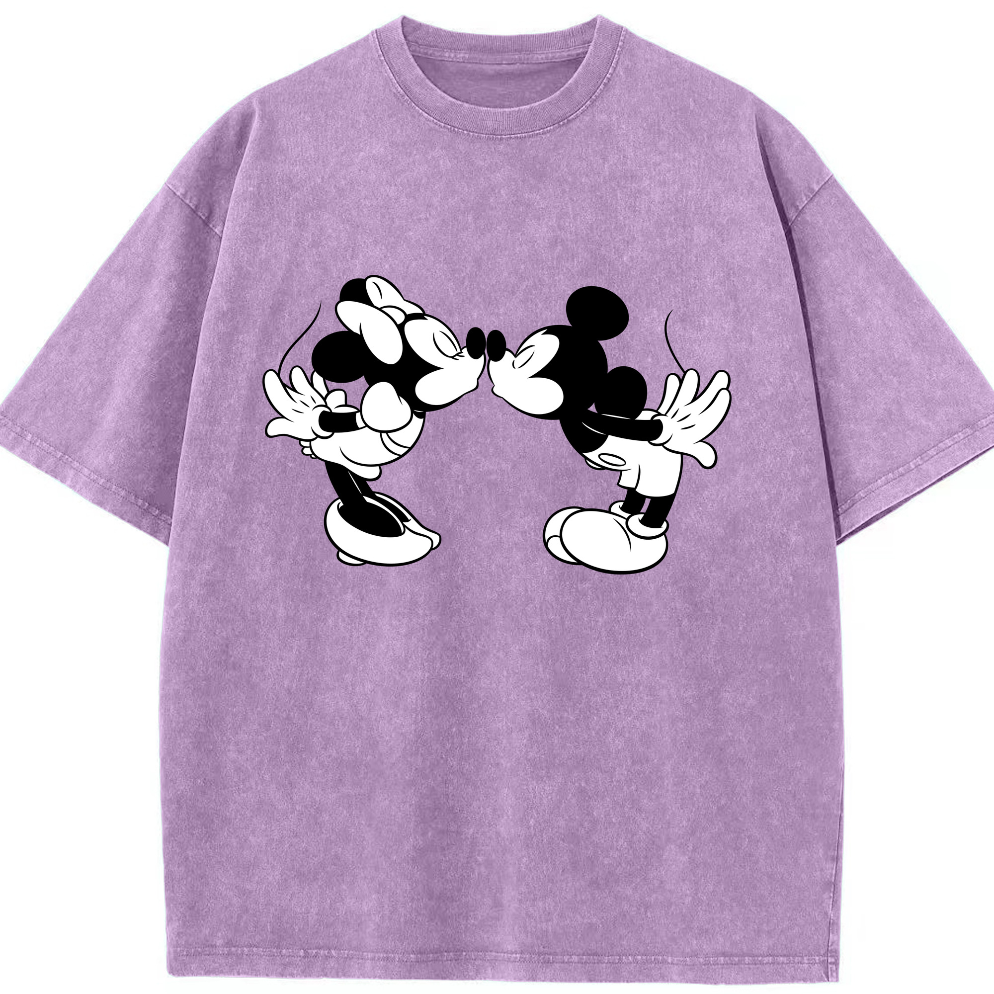 （画像用） ミッキーマウス Mickey Mouse 綿100% ヴィンテージ風 半袖Tシャツ（フロントプリント）