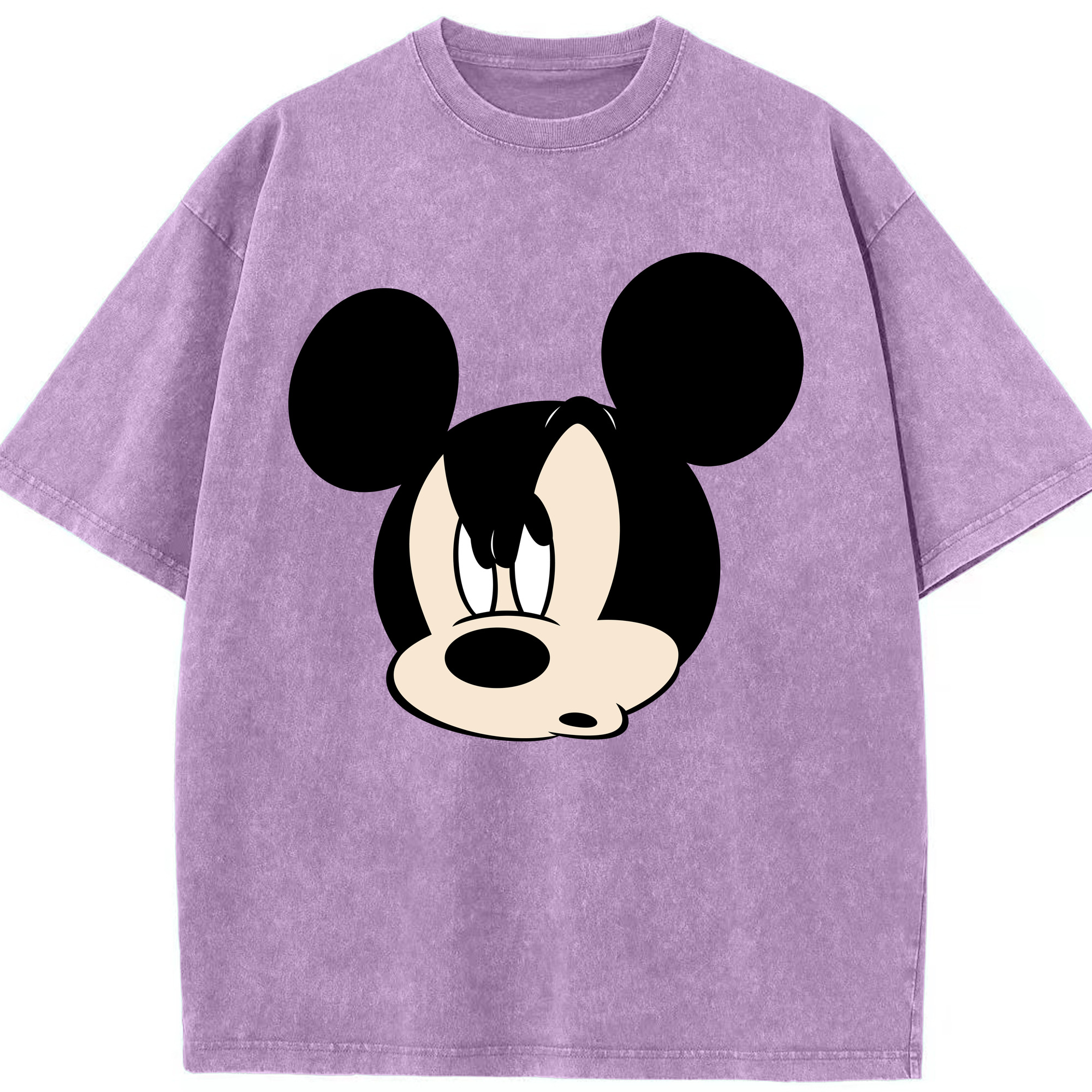 （画像用） ミッキーマウス Mickey Mouse 綿100% ヴィンテージ風 半袖Tシャツ（フロントプリント）