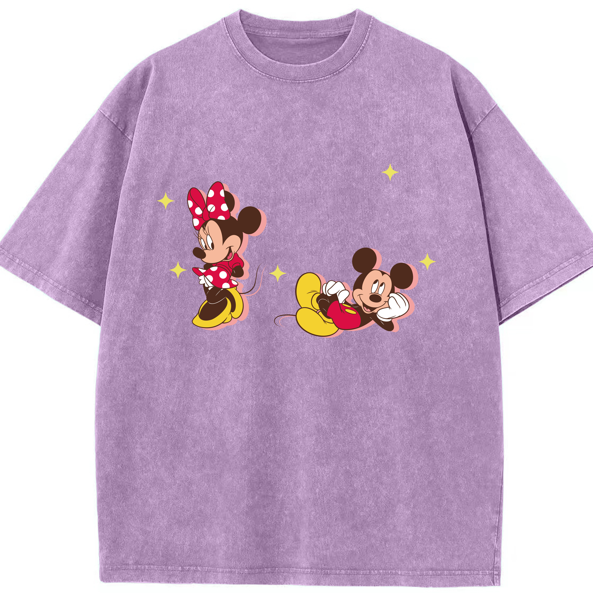 （画像用） ミッキーマウス Mickey Mouse 綿100% ヴィンテージ風 半袖Tシャツ（フロントプリント）