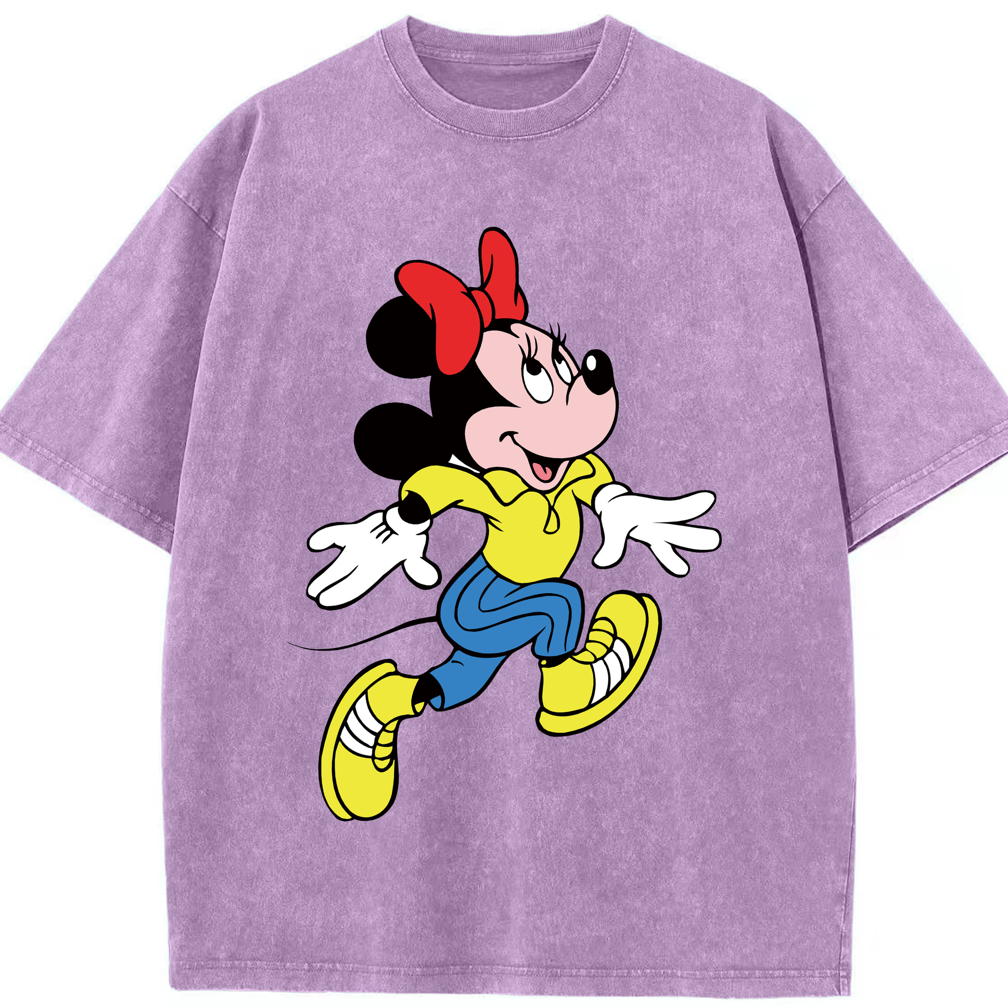 （画像用） ミッキーマウス Mickey Mouse 綿100% ヴィンテージ風 半袖Tシャツ（フロントプリント）