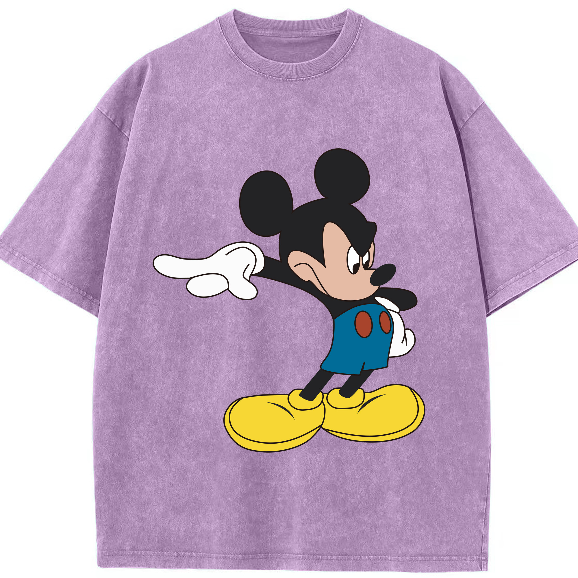 （画像用） ミッキーマウス Mickey Mouse 綿100% ヴィンテージ風 半袖Tシャツ（フロントプリント）