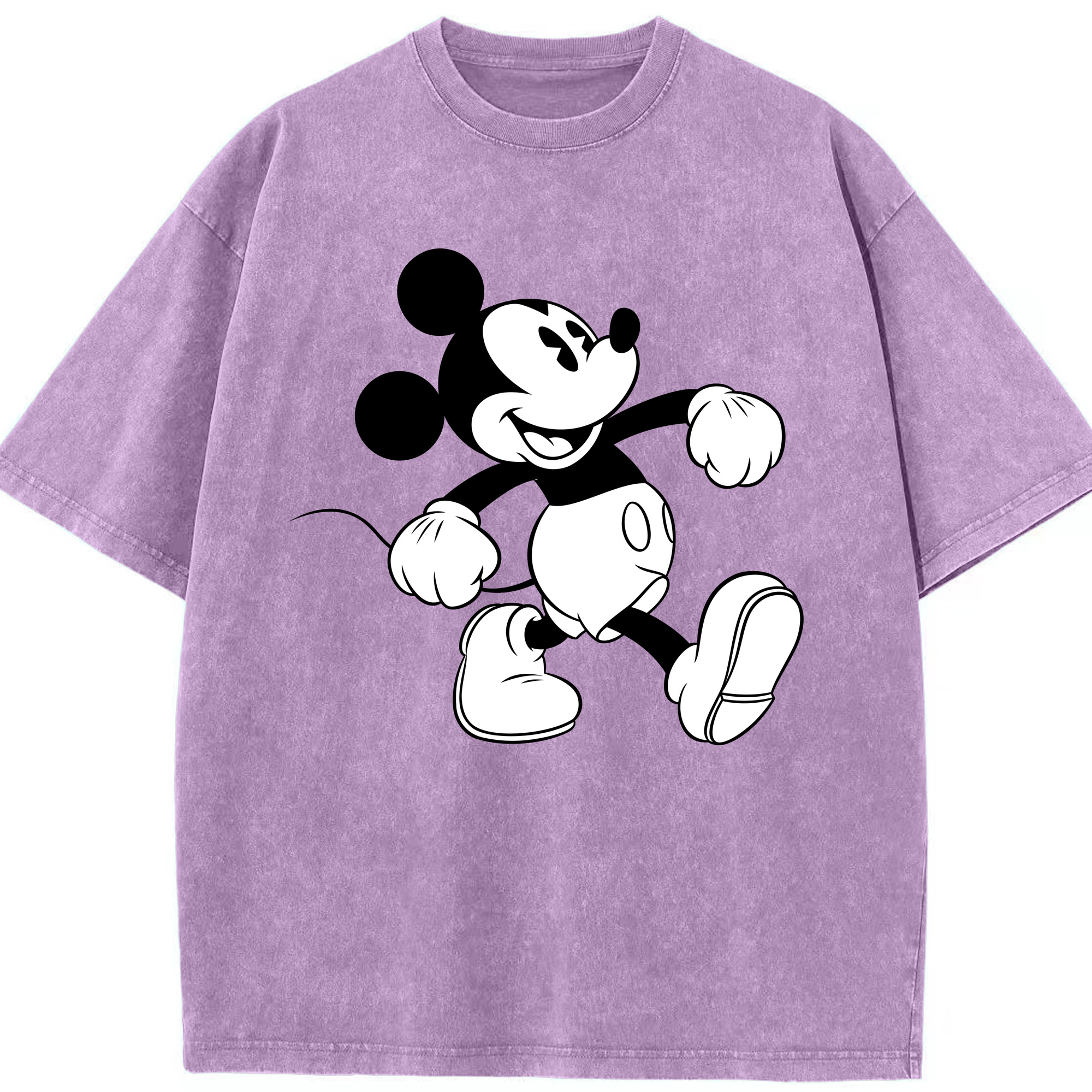 （画像用） ミッキーマウス Mickey Mouse 綿100% ヴィンテージ風 半袖Tシャツ（フロントプリント）