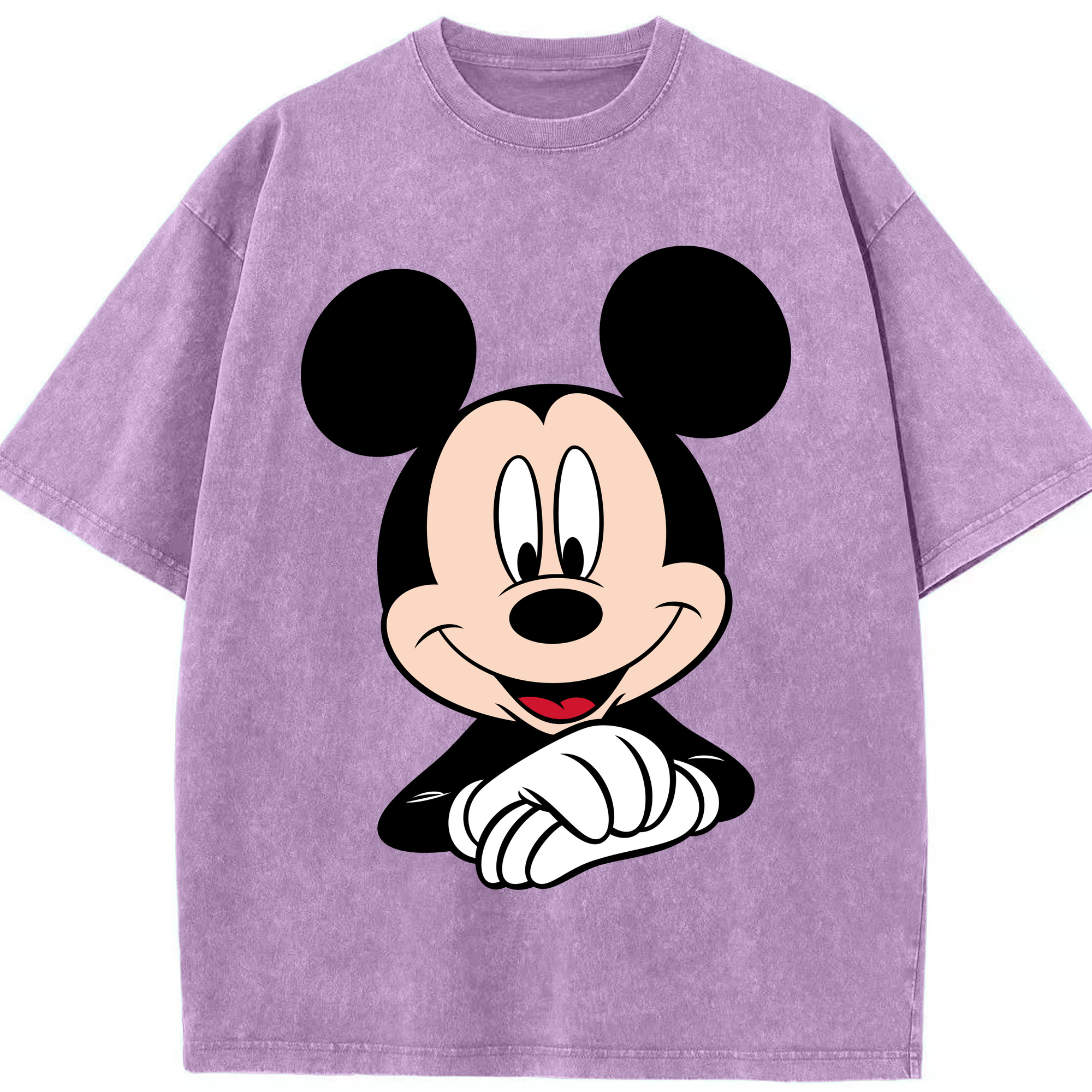 （画像用） ミッキーマウス Mickey Mouse 綿100% ヴィンテージ風 半袖Tシャツ（フロントプリント）