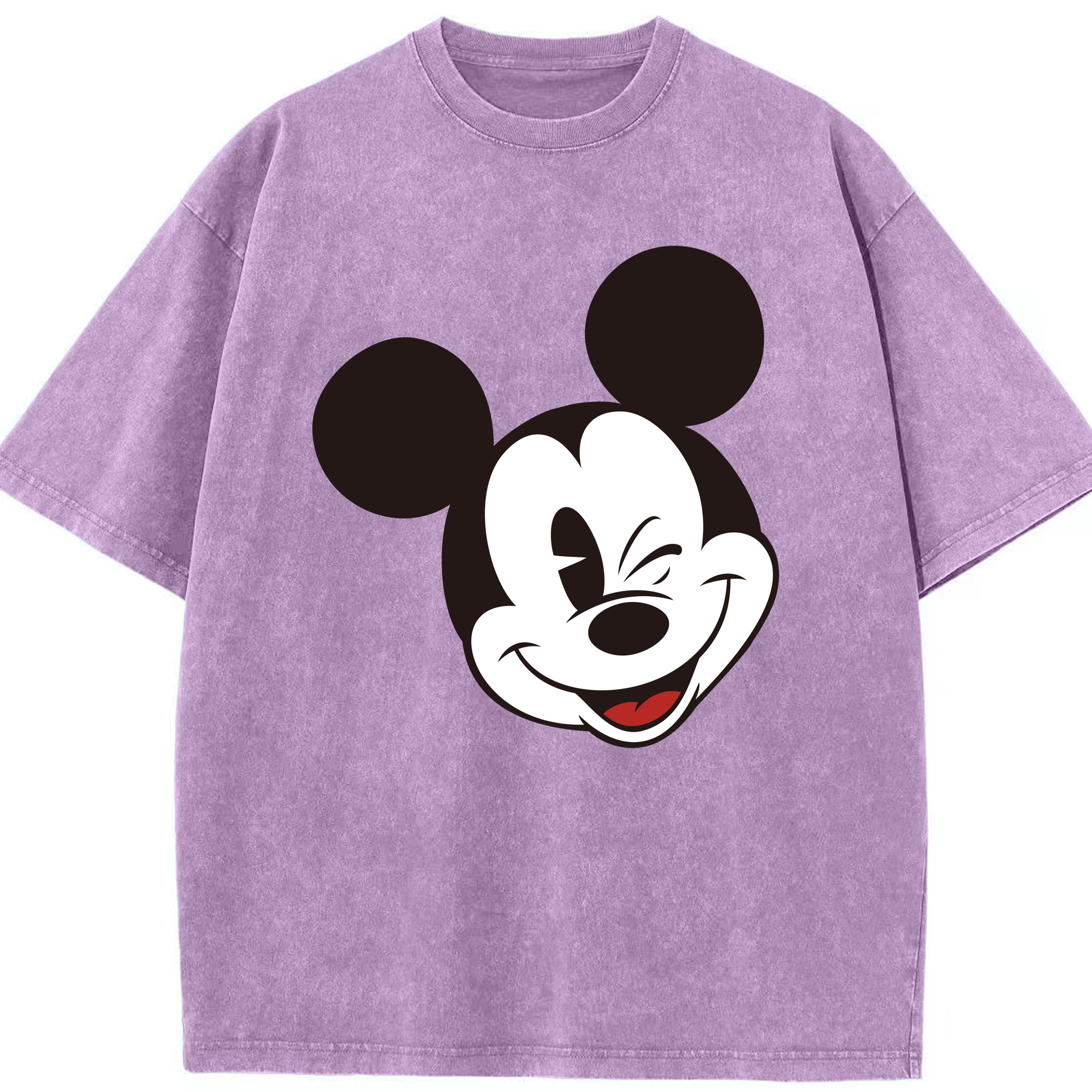 （画像用） ミッキーマウス Mickey Mouse 綿100% ヴィンテージ風 半袖Tシャツ（フロントプリント）