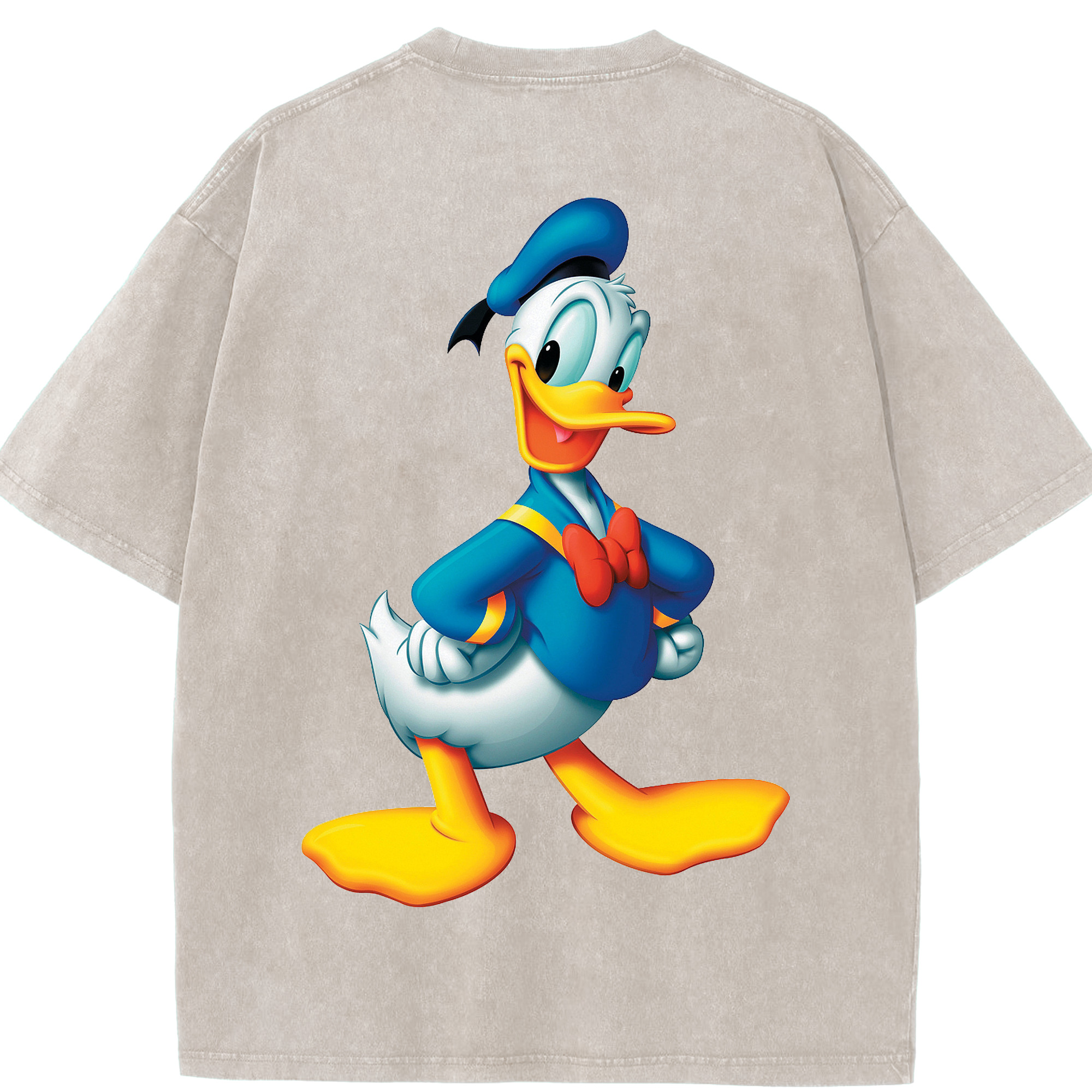 （画像用） ミッキーマウス Mickey Mouse 綿100% ヴィンテージ風 半袖Tシャツ（背面プリント）