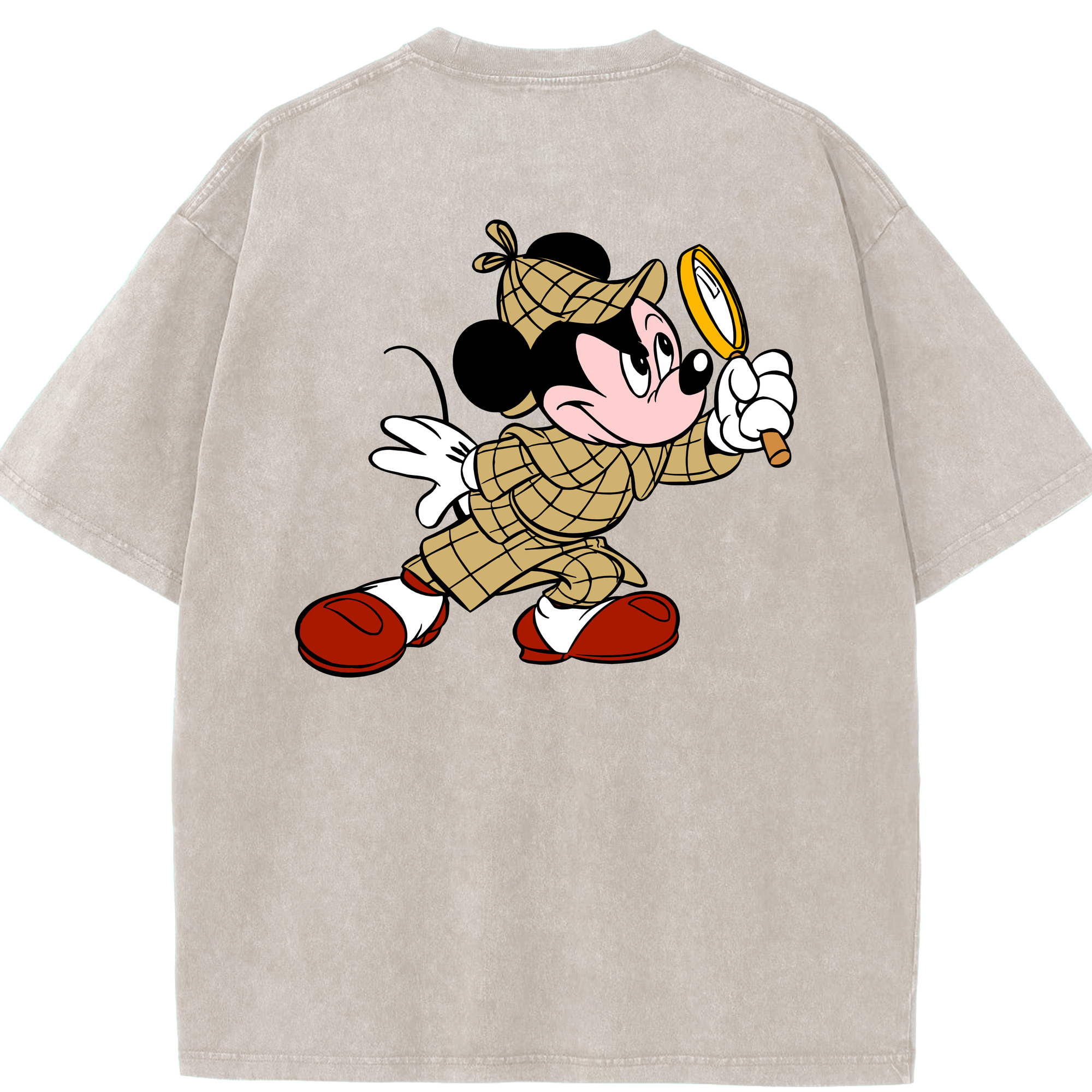 （画像用） ミッキーマウス Mickey Mouse 綿100% ヴィンテージ風 半袖Tシャツ（背面プリント）