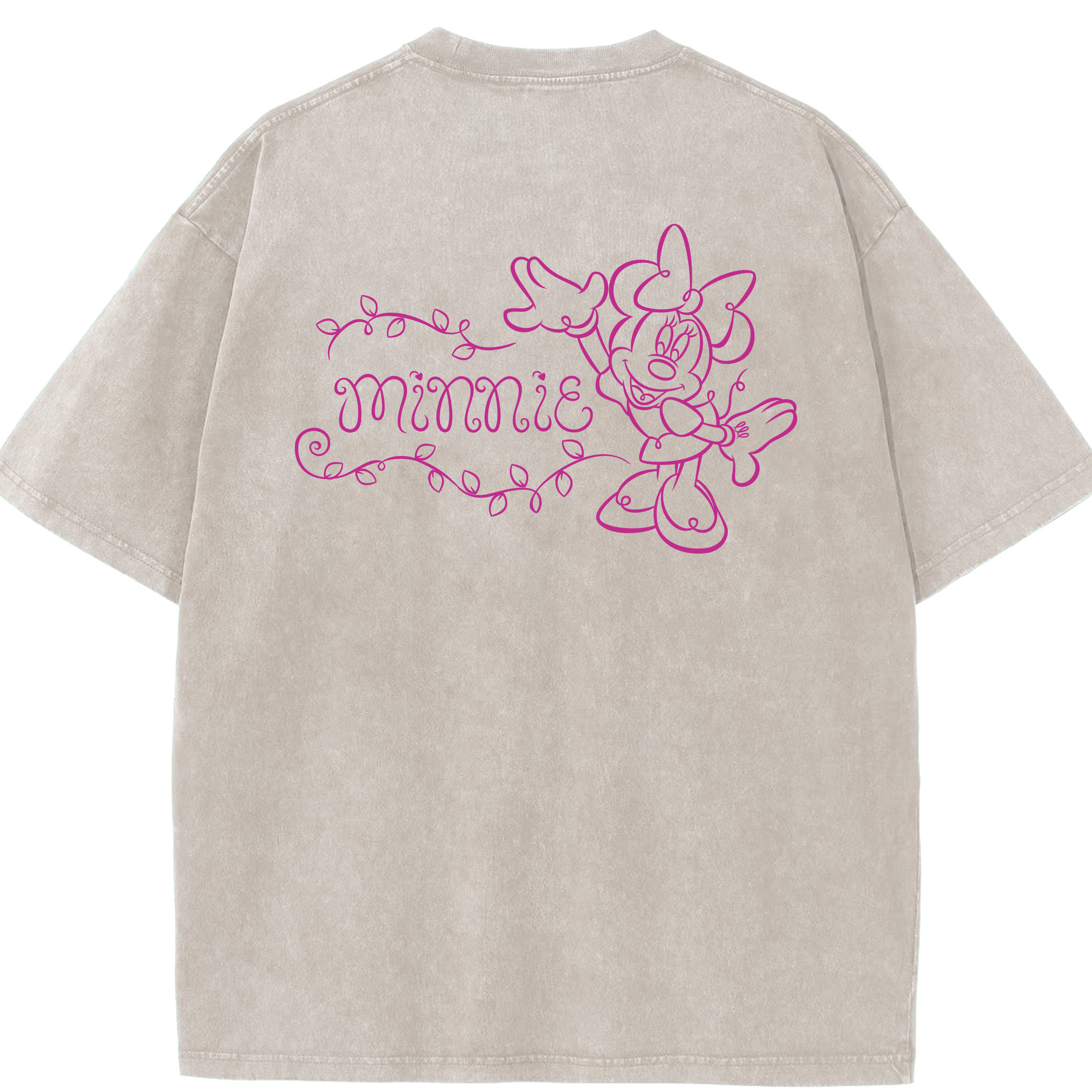 （画像用） ミッキーマウス Mickey Mouse 綿100% ヴィンテージ風 半袖Tシャツ（背面プリント）
