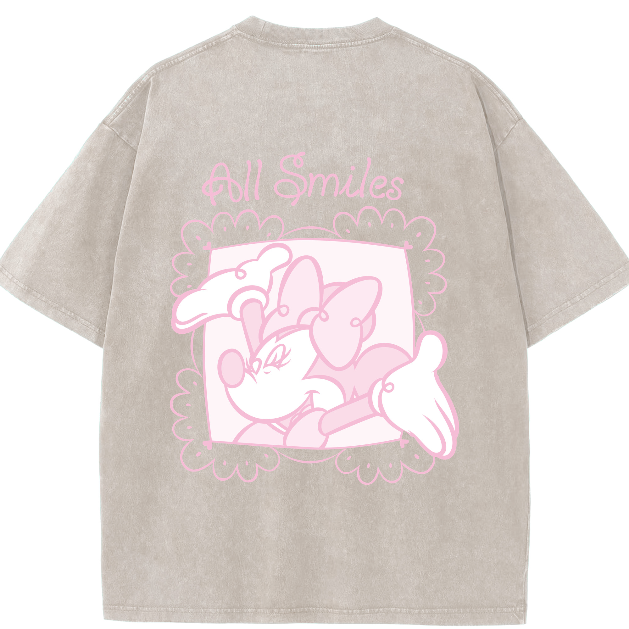 （画像用） ミッキーマウス Mickey Mouse 綿100% ヴィンテージ風 半袖Tシャツ（背面プリント）