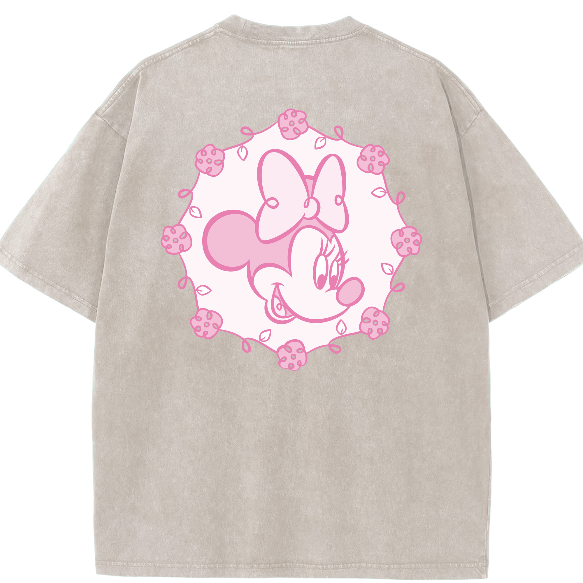 （画像用） ミッキーマウス Mickey Mouse 綿100% ヴィンテージ風 半袖Tシャツ（背面プリント）