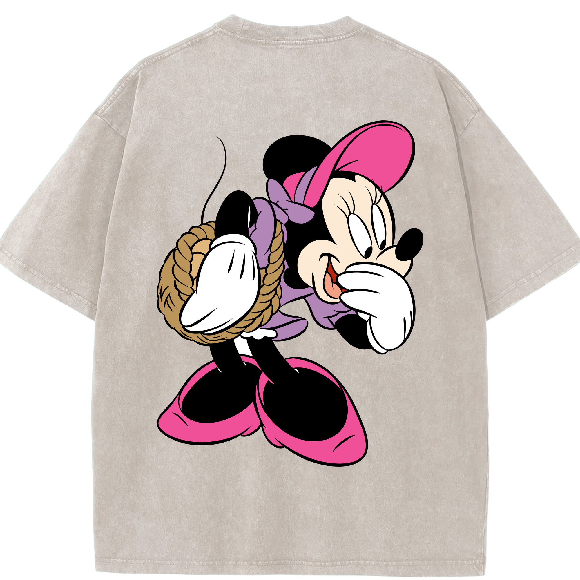 （画像用） ミッキーマウス Mickey Mouse 綿100% ヴィンテージ風 半袖Tシャツ（背面プリント）