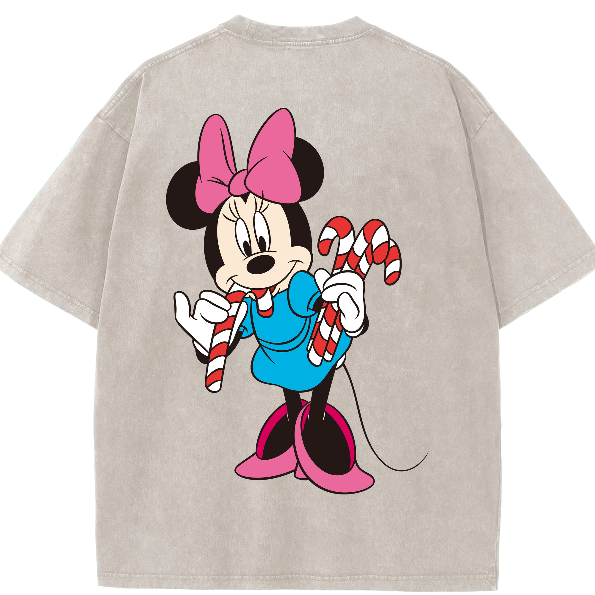 （画像用） ミッキーマウス Mickey Mouse 綿100% ヴィンテージ風 半袖Tシャツ（背面プリント）