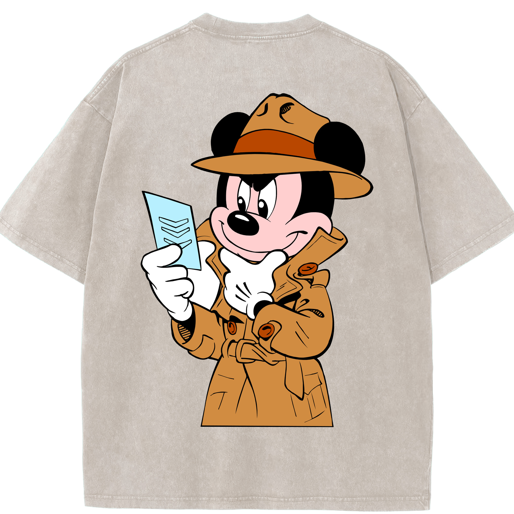 （画像用） ミッキーマウス Mickey Mouse 綿100% ヴィンテージ風 半袖Tシャツ（背面プリント）