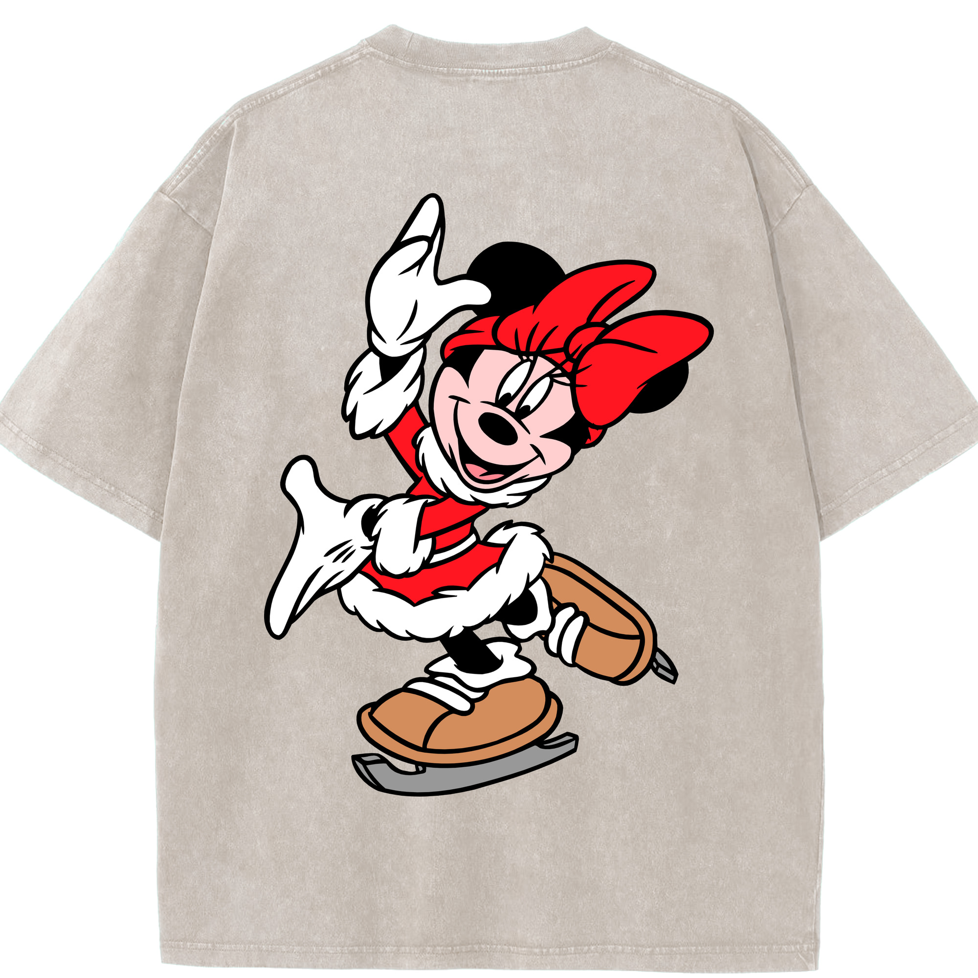 （画像用） ミッキーマウス Mickey Mouse 綿100% ヴィンテージ風 半袖Tシャツ（背面プリント）