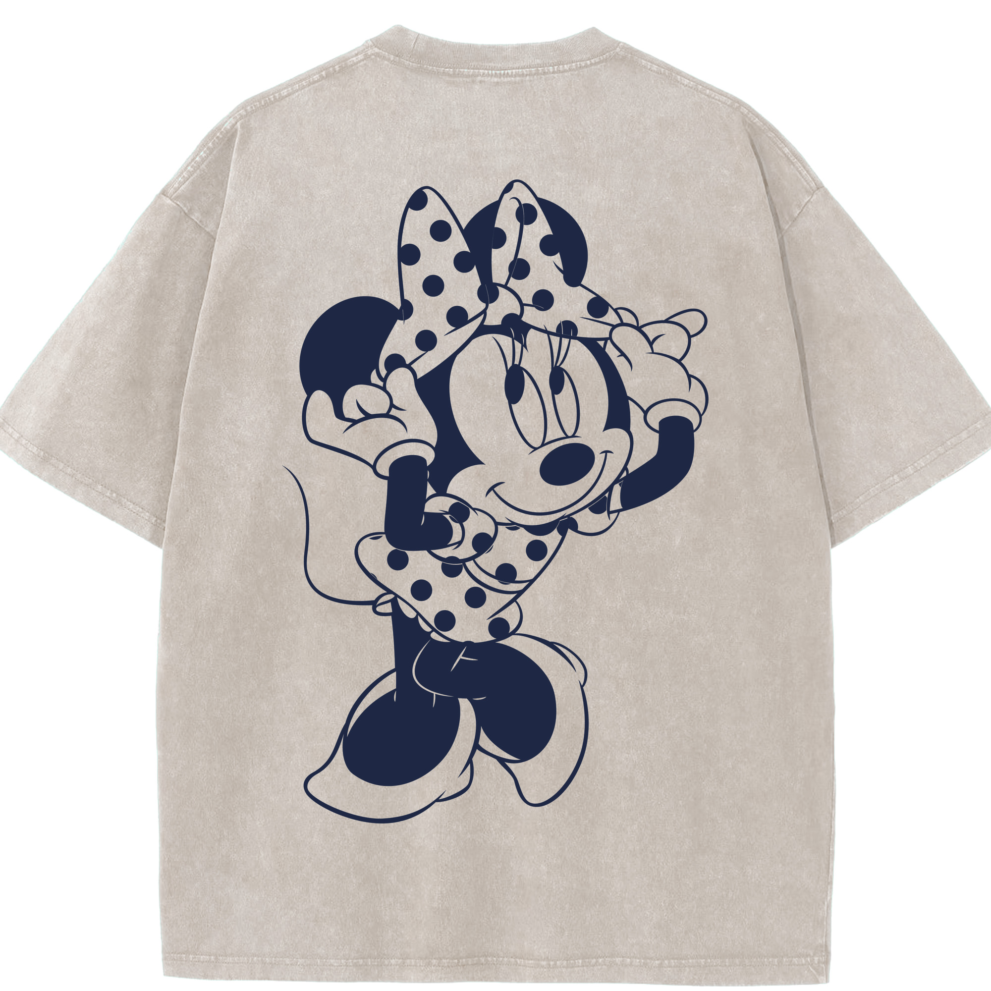 （画像用） ミッキーマウス Mickey Mouse 綿100% ヴィンテージ風 半袖Tシャツ（背面プリント）