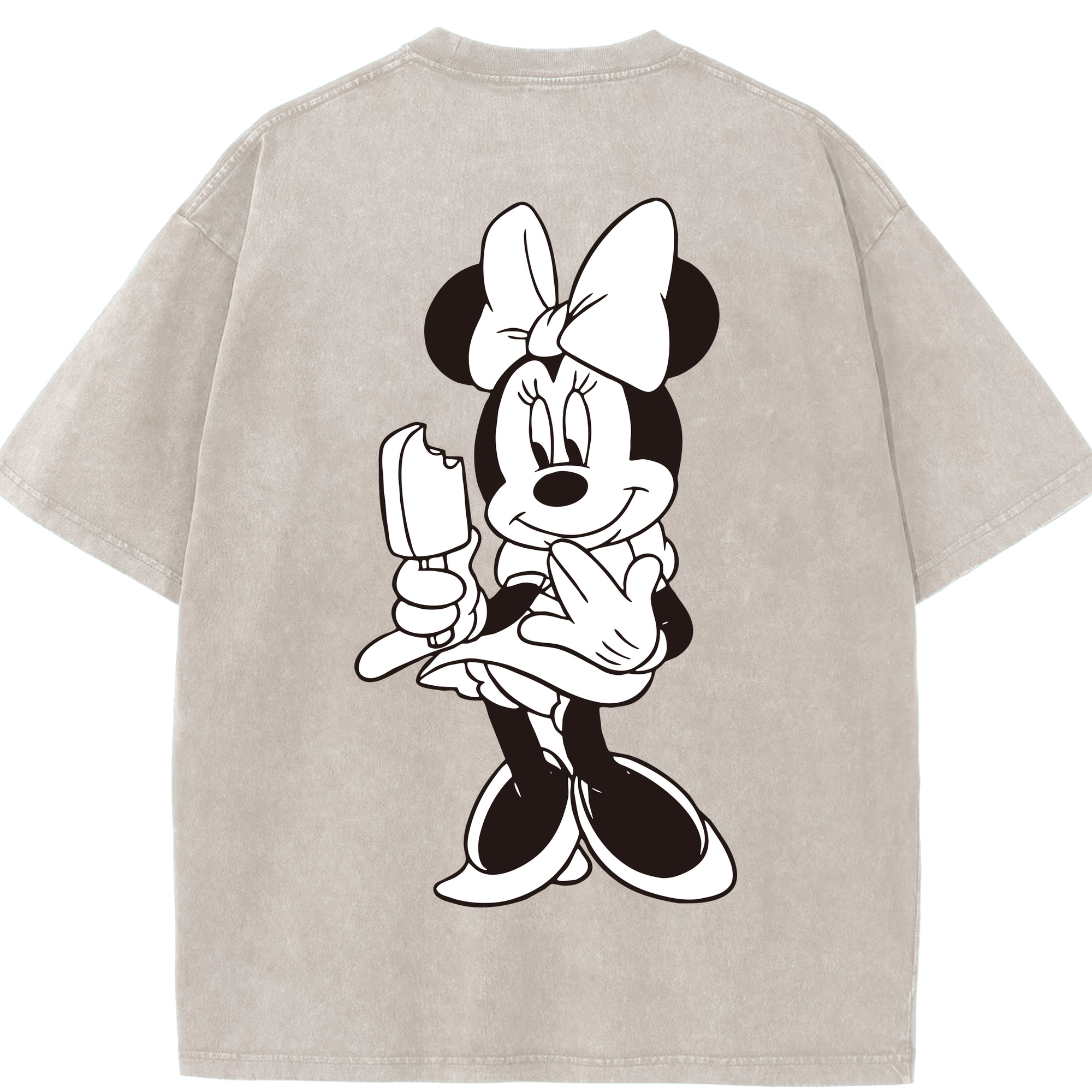 （画像用） ミッキーマウス Mickey Mouse 綿100% ヴィンテージ風 半袖Tシャツ（背面プリント）