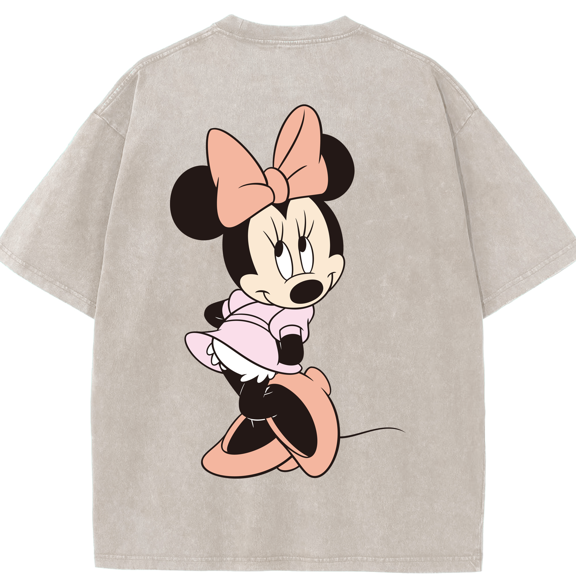 ミッキーマウス Mickey Mouse 綿100% ヴィンテージ風 半袖Tシャツ（背面プリント）
