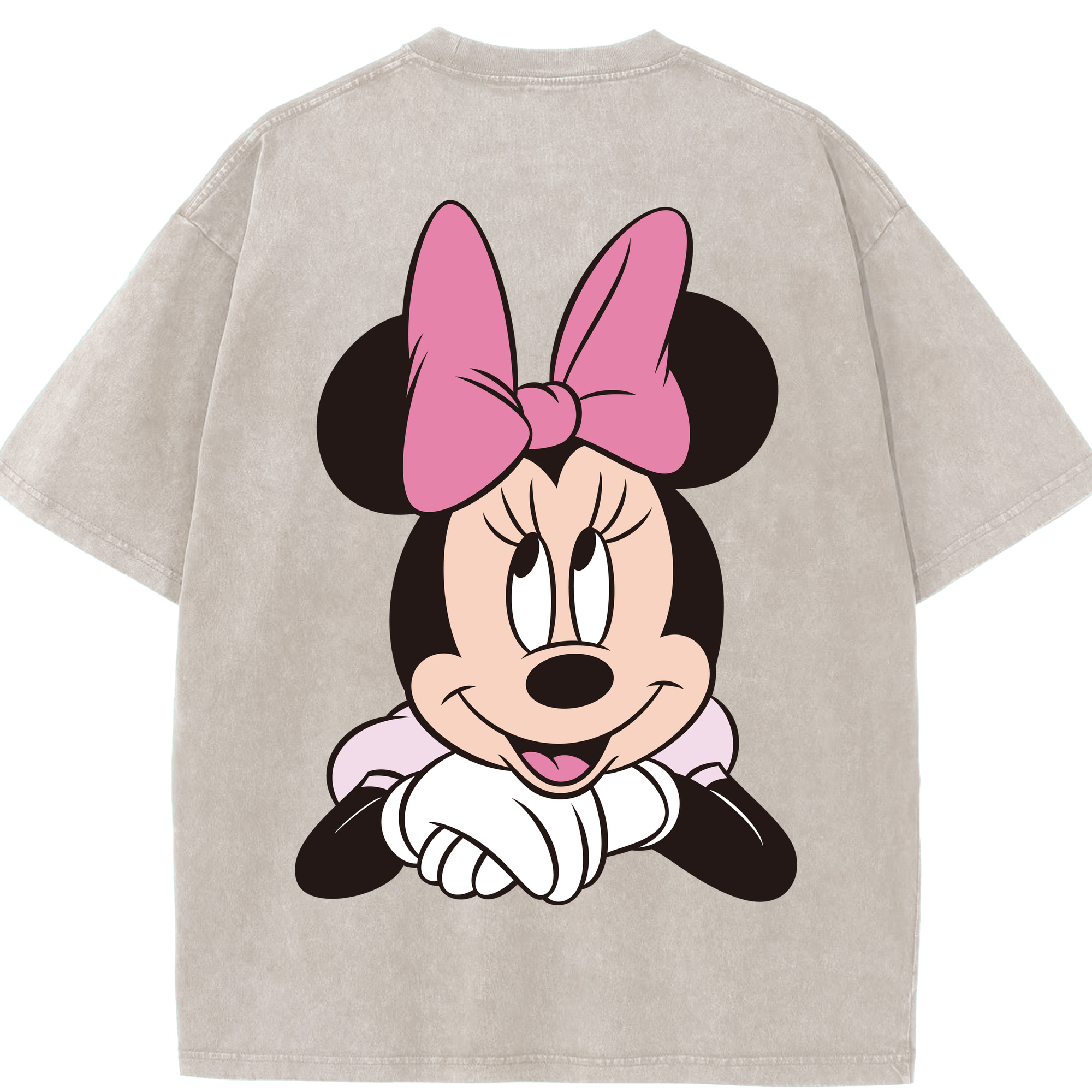 （画像用） ミッキーマウス Mickey Mouse 綿100% ヴィンテージ風 半袖Tシャツ（背面プリント）
