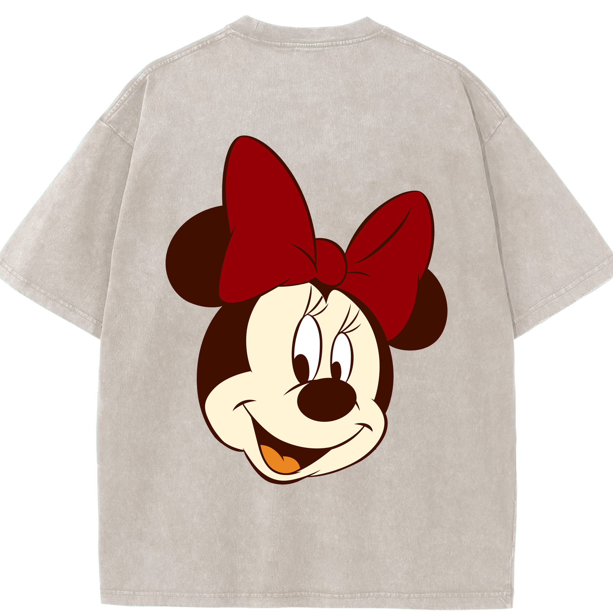 （画像用） ミッキーマウス Mickey Mouse 綿100% ヴィンテージ風 半袖Tシャツ（背面プリント）