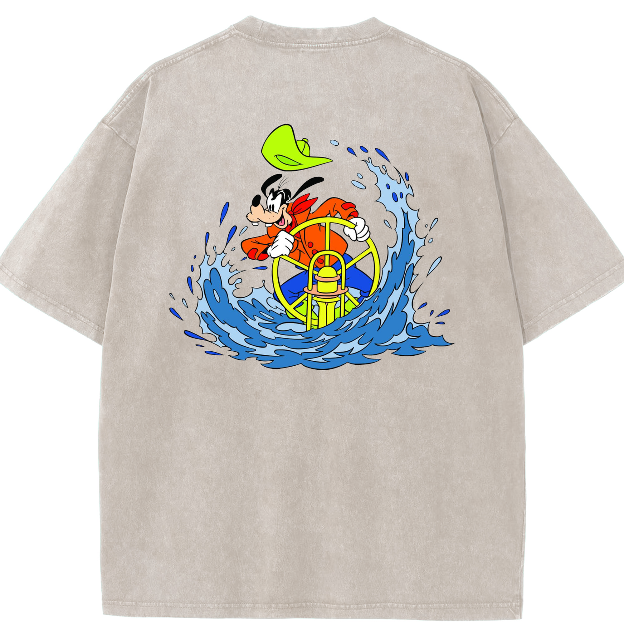（画像用） ミッキーマウス Mickey Mouse 綿100% ヴィンテージ風 半袖Tシャツ（背面プリント）