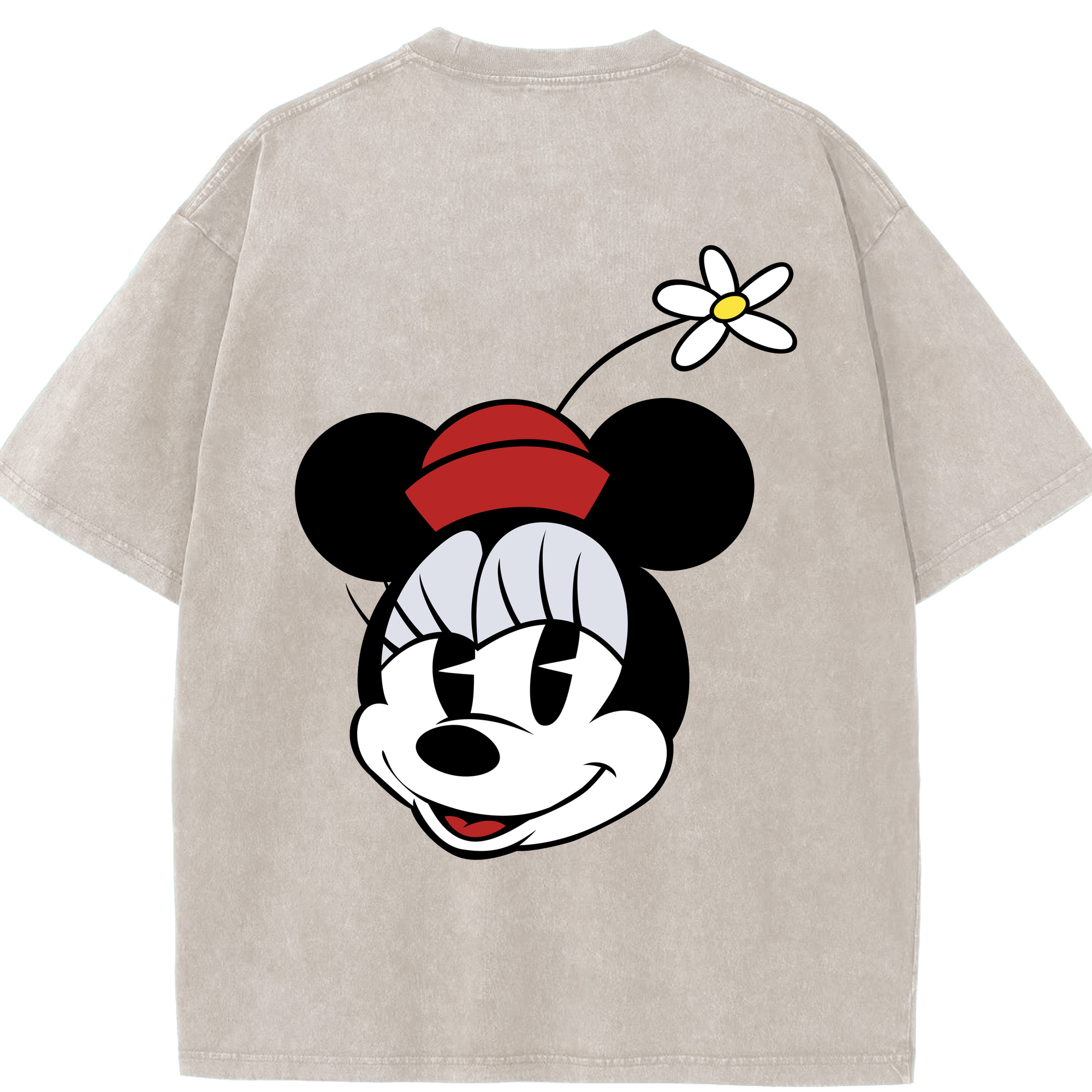（画像用） ミッキーマウス Mickey Mouse 綿100% ヴィンテージ風 半袖Tシャツ（背面プリント）