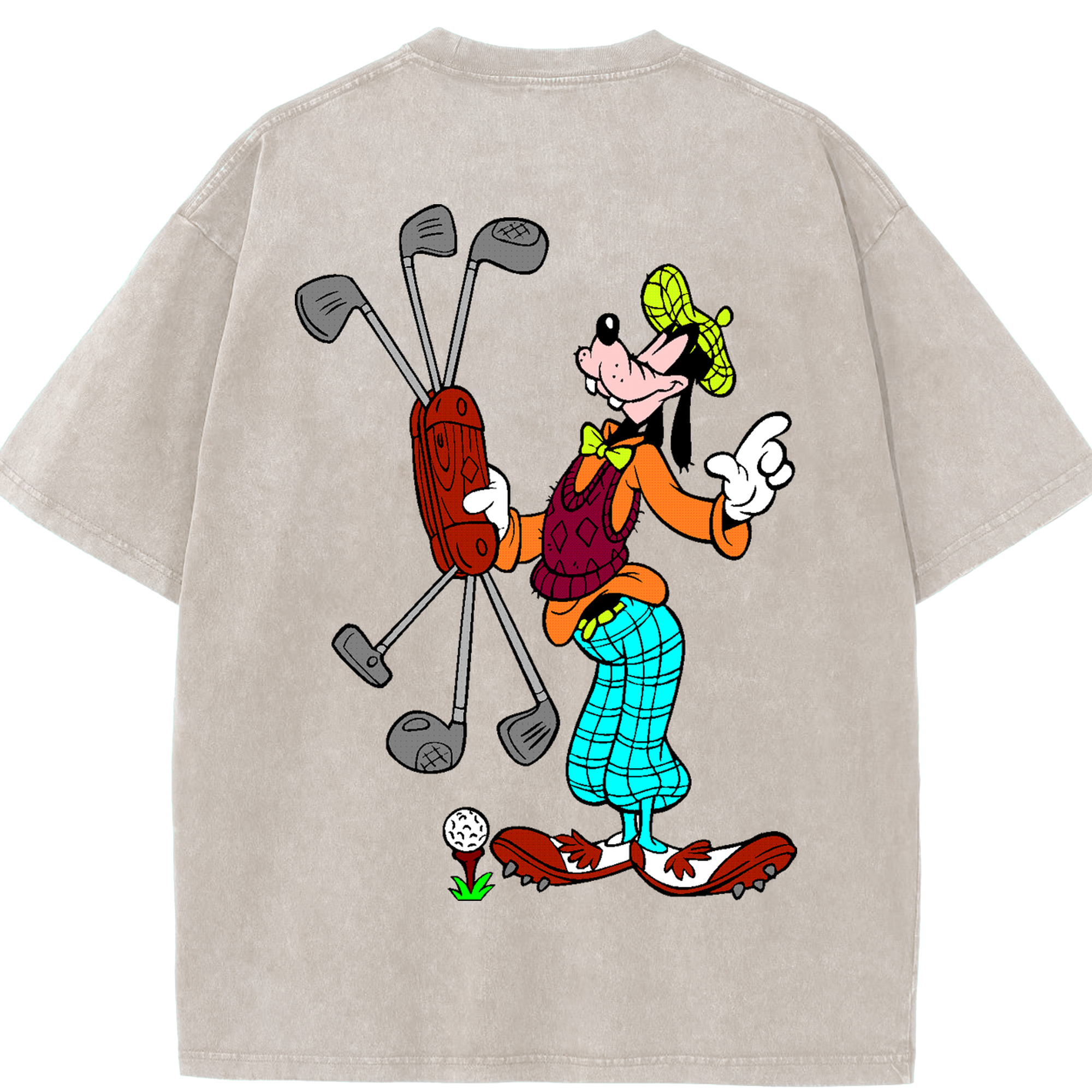 （画像用） ミッキーマウス Mickey Mouse 綿100% ヴィンテージ風 半袖Tシャツ（背面プリント）