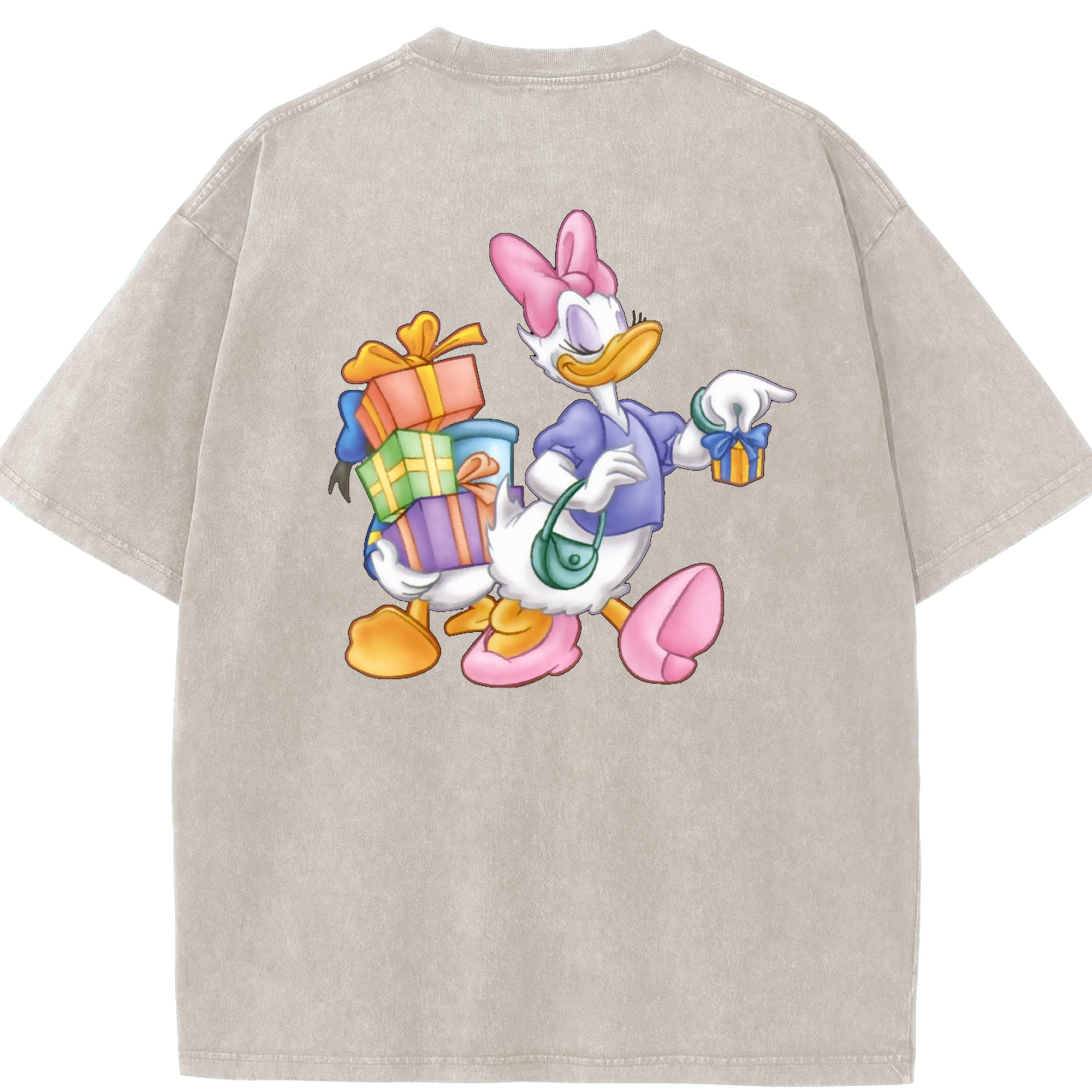 （画像用） ミッキーマウス Mickey Mouse 綿100% ヴィンテージ風 半袖Tシャツ（背面プリント）