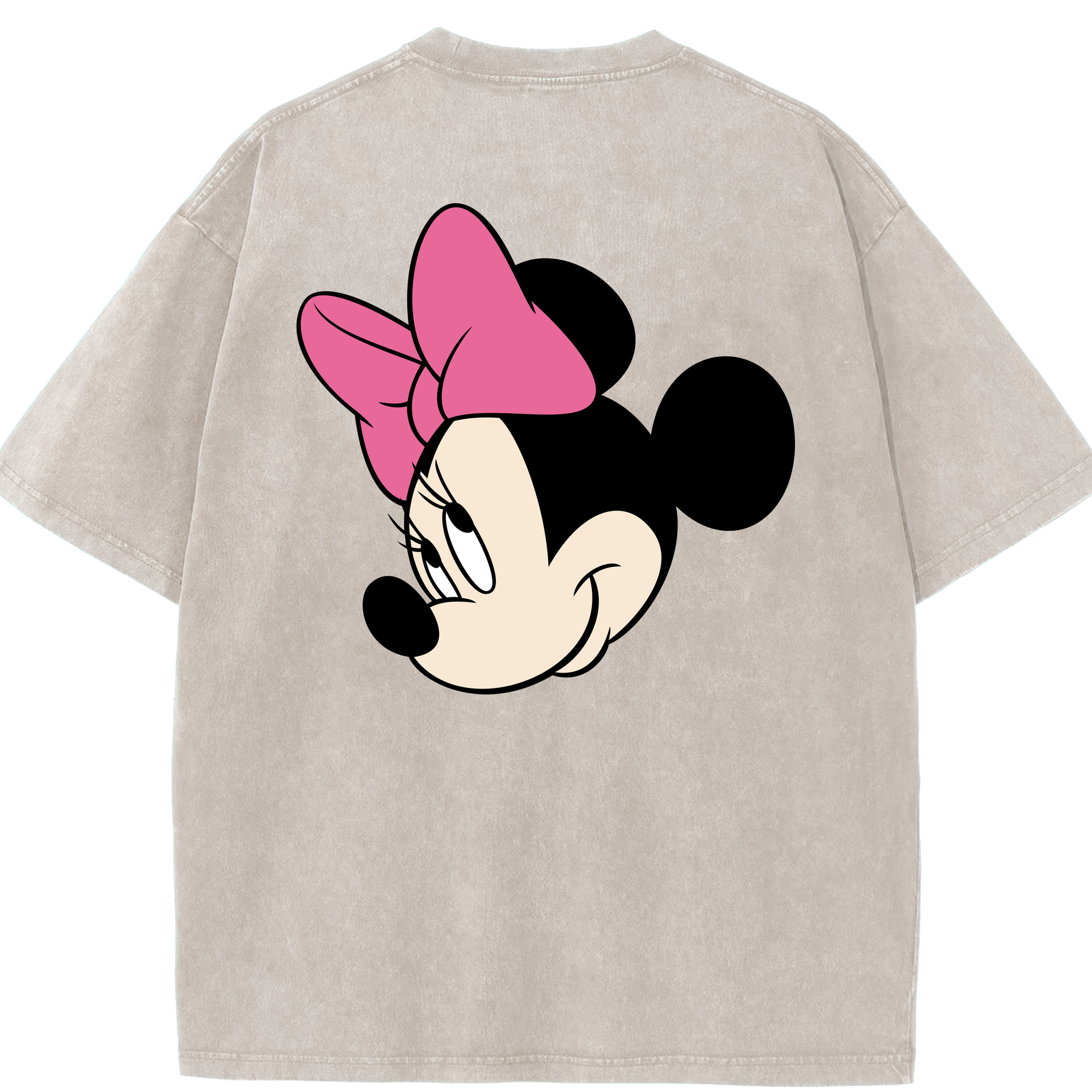 （画像用） ミッキーマウス Mickey Mouse 綿100% ヴィンテージ風 半袖Tシャツ（背面プリント）